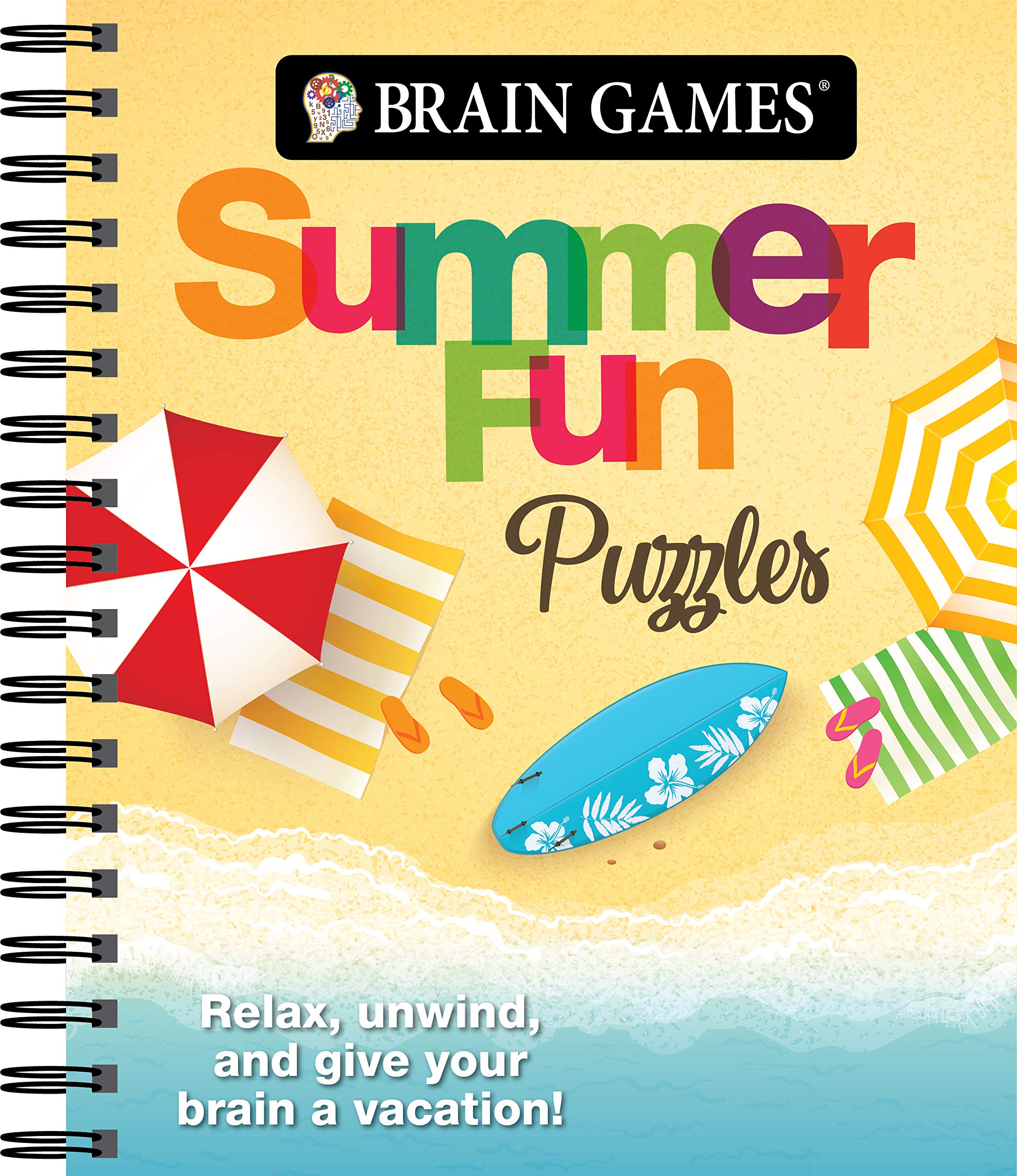 Brain Games - Summer Fun Puzzles: Relax, Unwind & Challenge Your Mind | Perfect for Travel, Beach Days & Family Bonding