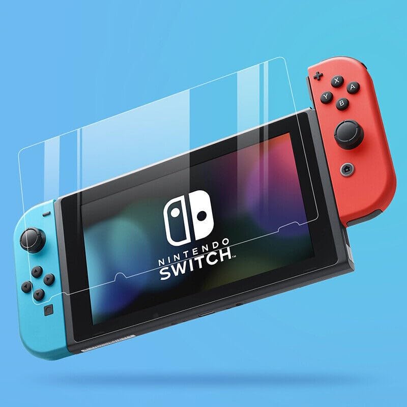 OuiSmart 2-Pack Tempered Glass Screen Protector for Nintendo Switch - 2.5D Curved Edges, 0.26mm Ultra-Thin, 9H Hardness - Perfect for Gaming Protection & Scratch Resistance