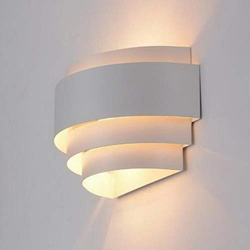 Modern Black Metal Wall Sconce Light - Indoor Wall Lighting Fixture for Home Theater, Staircase, Basement & Bedroom - Dimmable LED Wall Lamp for Ambient Lighting (1PC) - Perfect for Hallway, Living Room and Home Decor
