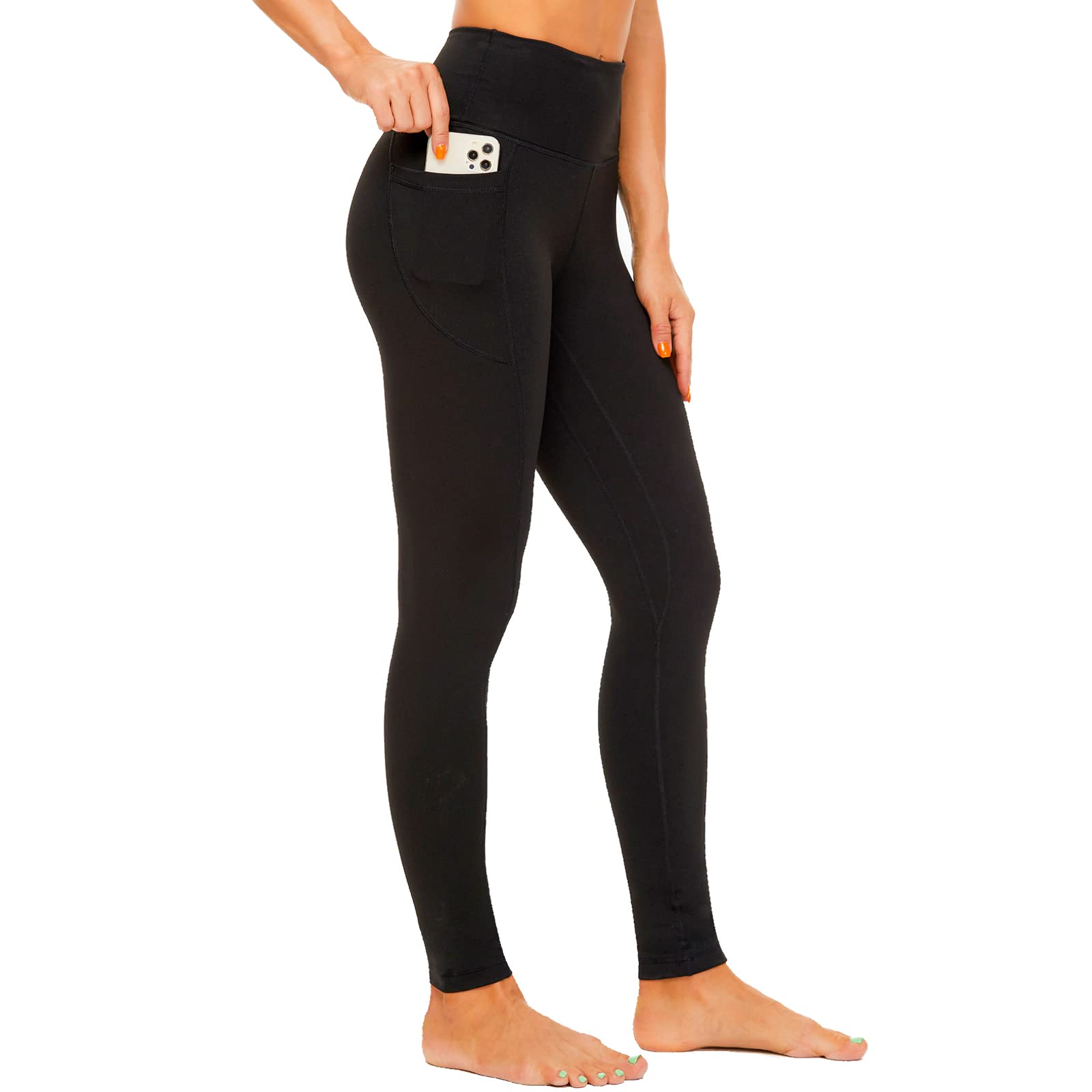 CCKO High Waisted Yoga Pants for Women with Pockets - Stretchy Workout Leggings with Tummy Control - Perfect for Gym, Running & Everyday Wear