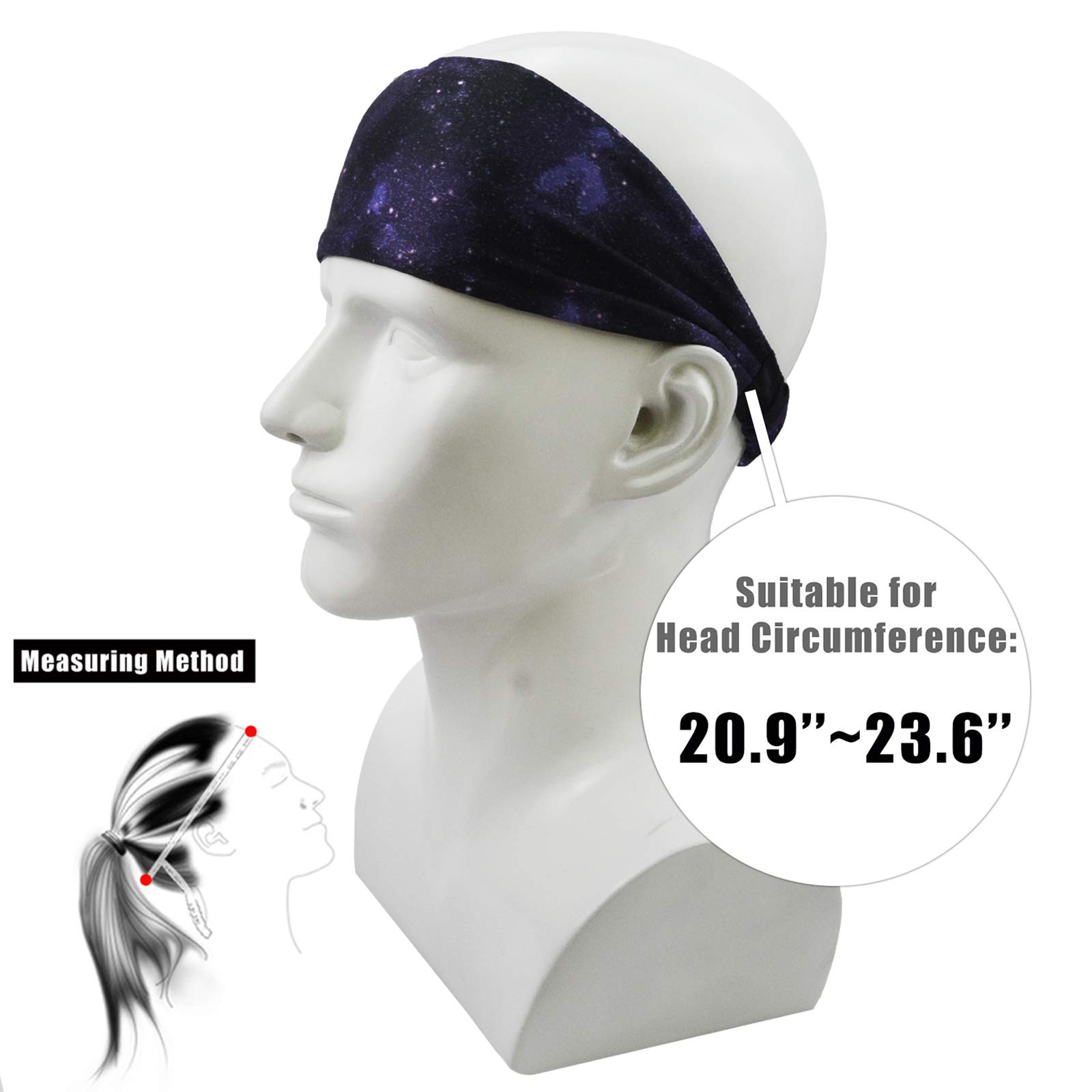 Obacle Non-Slip Breathable Headbands for Men & Women - 4 Pack Durable Sweat Bands for Workout, Yoga, Gym, Running, Jogging & Outdoor Sports | Perfect for Exercise, Fitness Training & Active Lifestyles