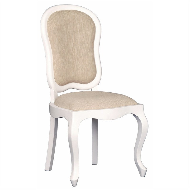 Queen Anne Solid Wood French Dining Chair - White TWS899CH | Elegant & Durable for Dining Room, Kitchen, or Office