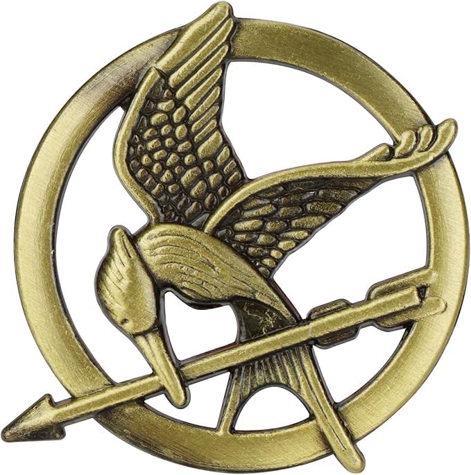 PSL Hunger Games Mocking Jay Pin Brooch - Novelty Inspired Accessory for Cosplay, Gifts, and Collectibles