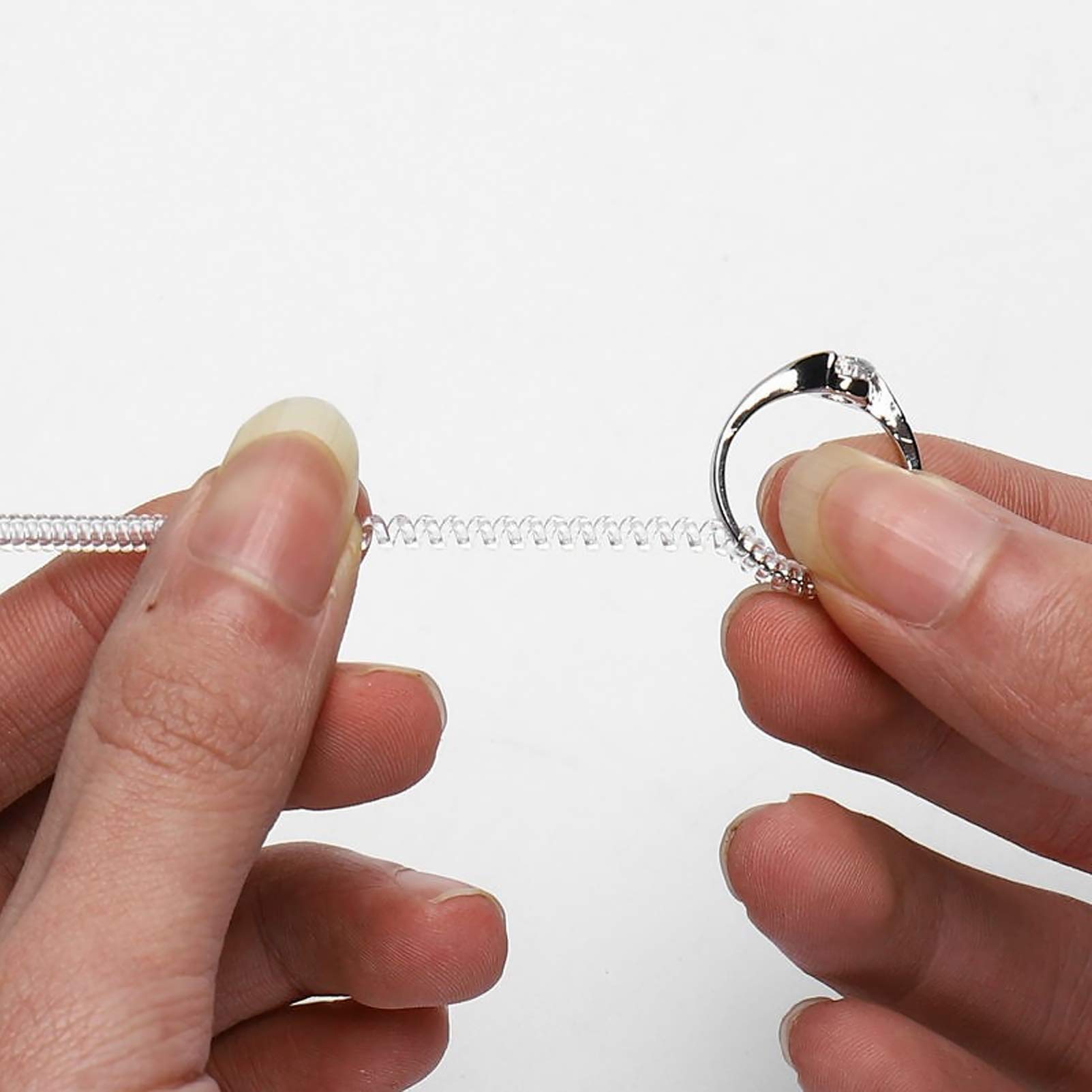 12-Piece Ring Size Adjuster Set - Invisible Plastic Ring Guard & Sizer for Loose Rings - Perfect for Wedding, Engagement, and Fashion Rings (Includes Ring Reducers & Zizer Tools)