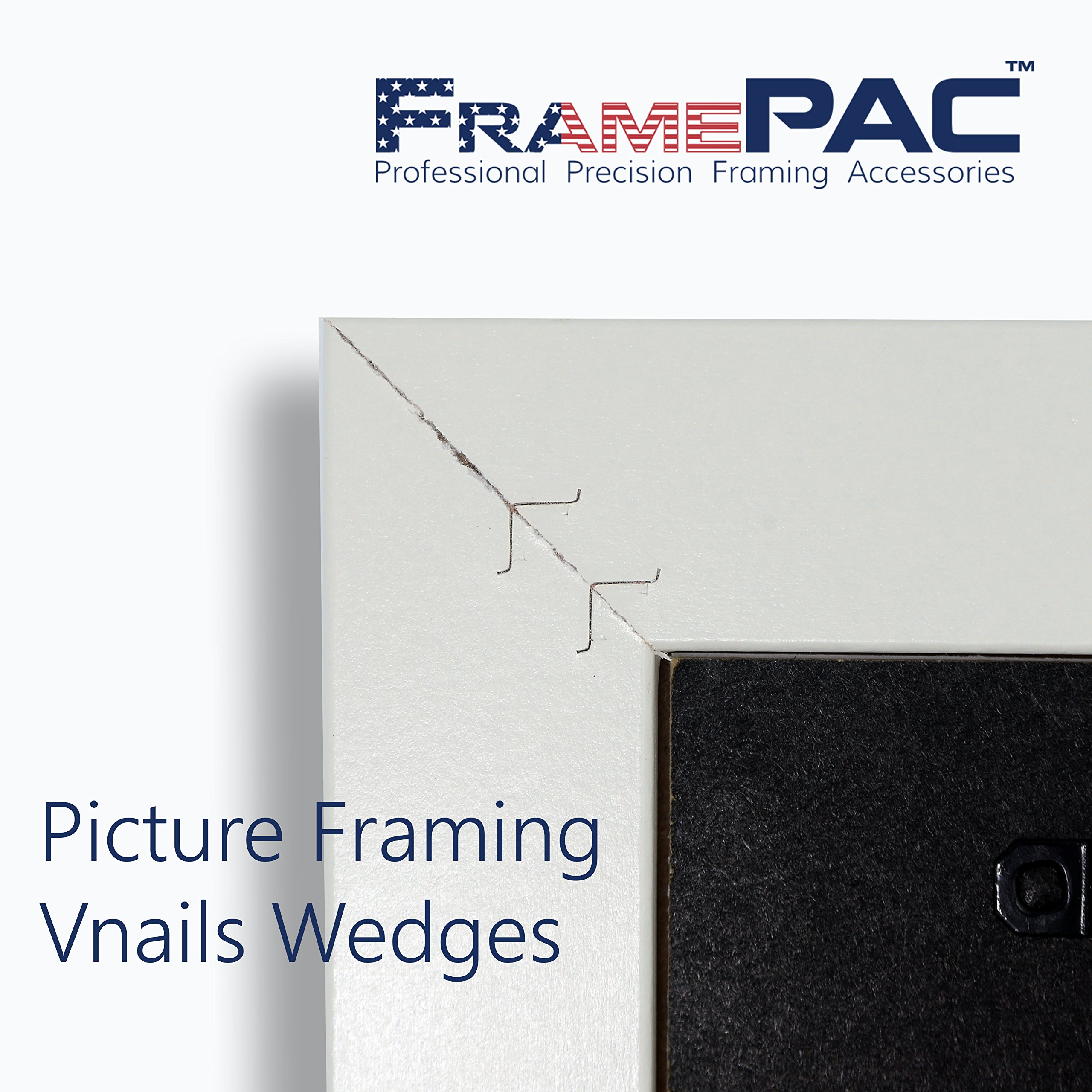 15mm (9/16 Inch) Ultra Strong V-Nails for Hardwood Picture Frames - 2000 Pack Stacked V-Nail Wedges - Universal (UNI) Picture Framing Supplies - Perfect for Joining Picture Frame Corners & Professional Woodworking Projects