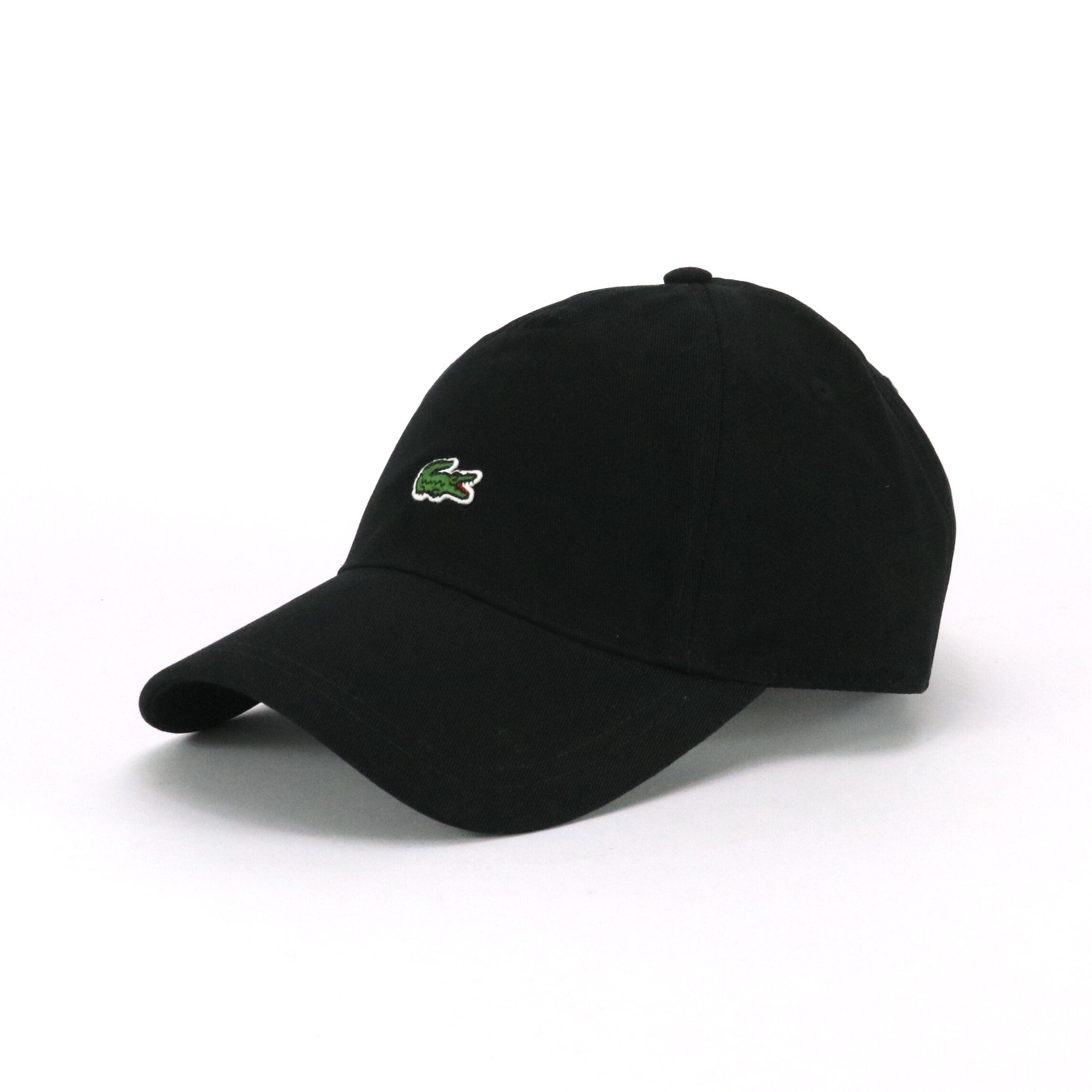 Lacoste Centre Croc Cap Black - Classic Cotton Baseball Hat for Men & Women - Perfect for Golf, Tennis, and Casual Wear