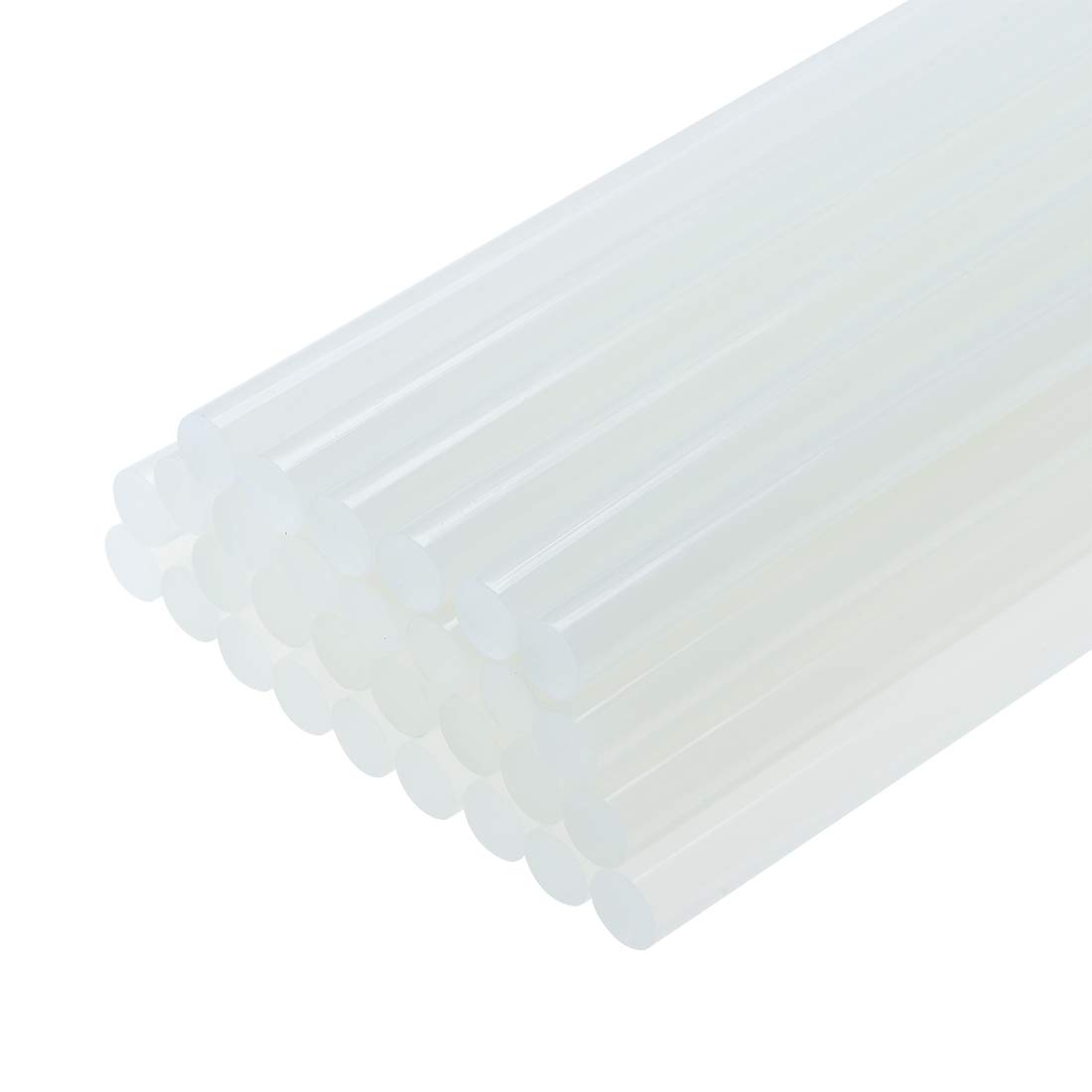 uxcell Mini Hot Glue Gun Sticks 12-inch x 0.44-inch, Clear 30pcs - Compatible with Most Glue Guns for DIY Crafts, Home Repairs & School Projects