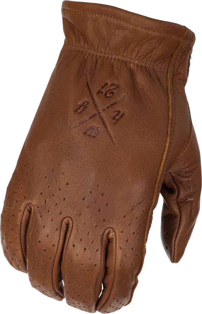 Highway 21 LOUIE Perforated Leather Motorcycle Gloves - Breathable & Comfortable for Riding, Cruising & Long-Distance Travel