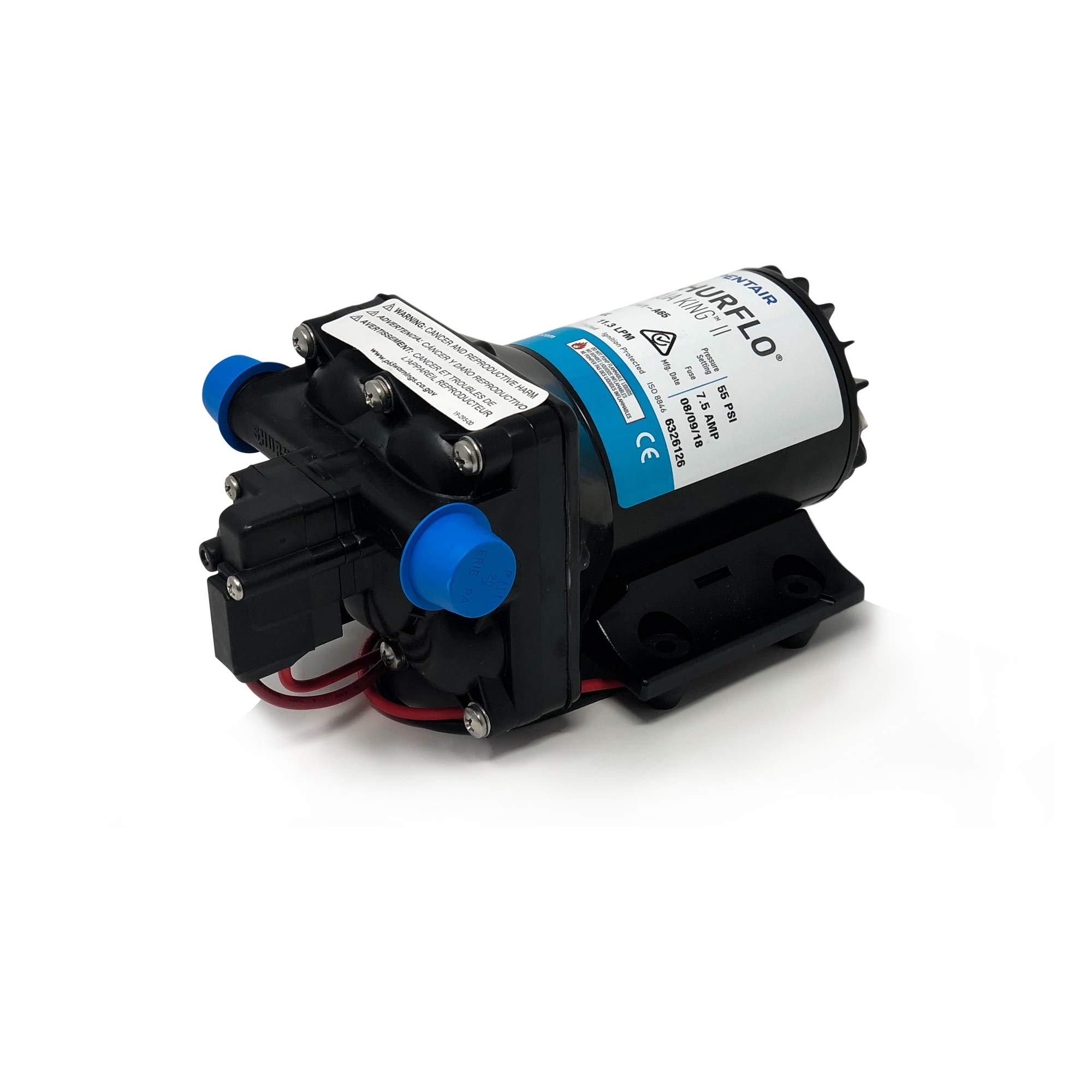 Shurflo Aqua King II 12V Automatic Fresh Water Pump - 3 GPM Flow Rate for RVs, Boats & Off-Grid Water Systems | Portable Water Transfer & Pressure Boosting