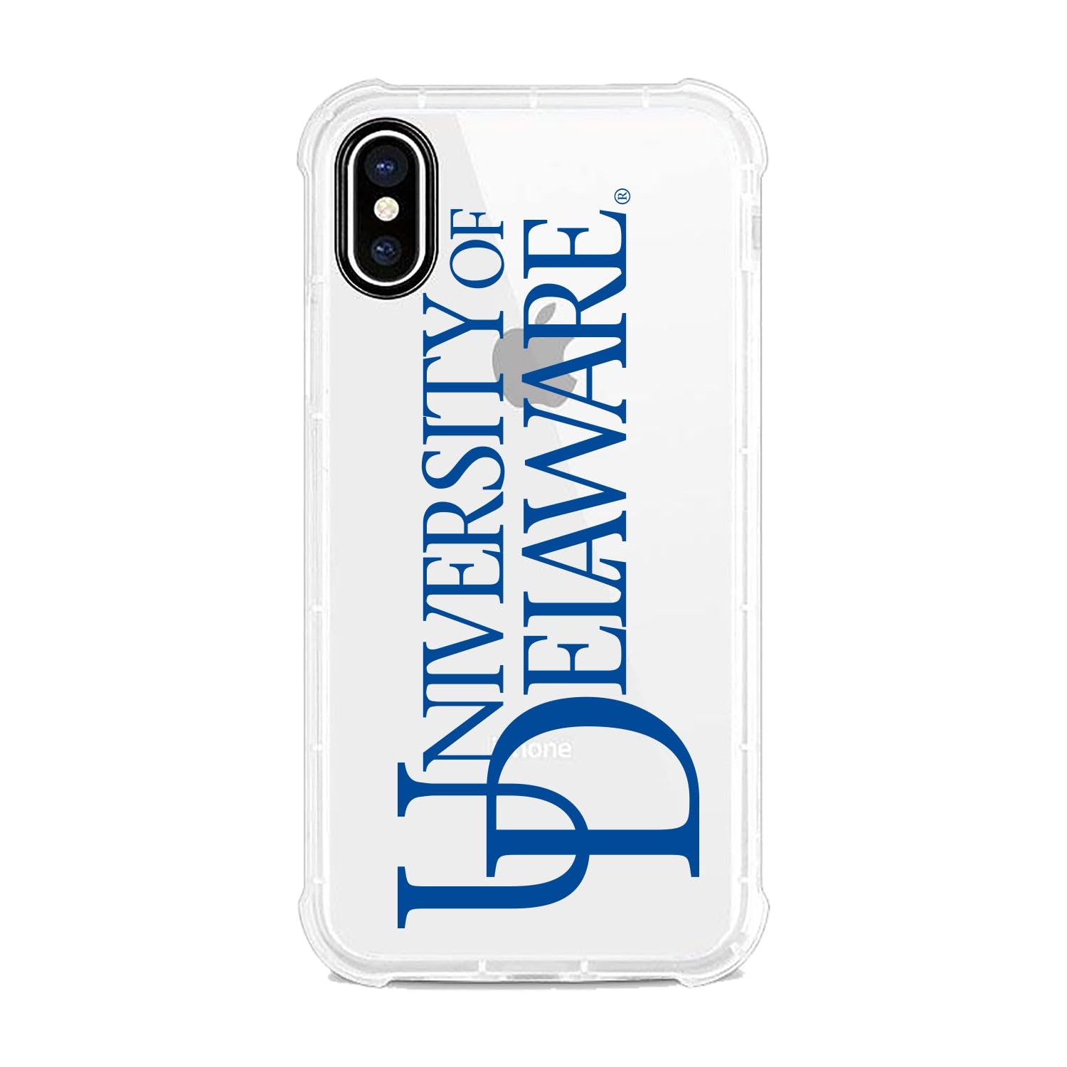 OTM Essentials Rugged Phone Case for iPhone 13 Pro Max - Shockproof Protective Cover with Reinforced Edges | University of Delaware Classic White Design | Perfect for College Students, Outdoor Activities & Daily Protection