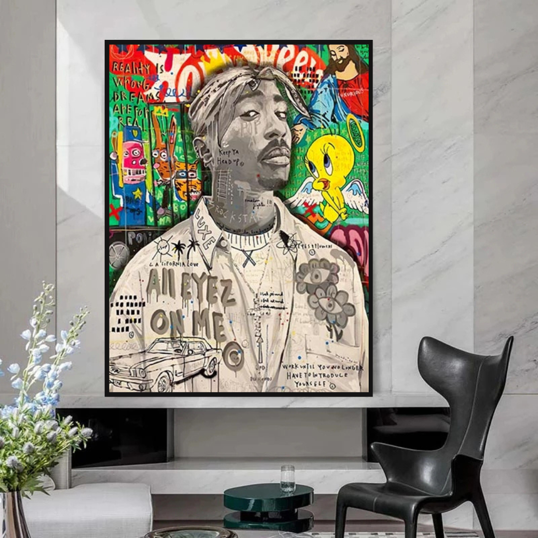 Tupac Poster - Authentic Hip Hop Wall Art Decor for True Fans | Perfect for Bedroom, Living Room & Music Studio Decor