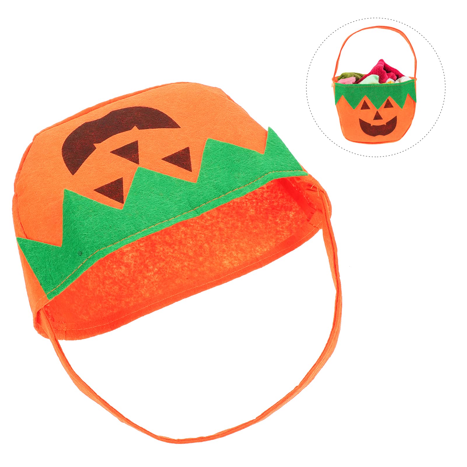 Halloween Candy Bags 4-Pack - Reusable Non-Woven Pumpkin Treat Bags for Trick or Treat, Halloween Party Favors & Goodie Bags - Perfect for Classroom Treats, Neighborhood Trick-or-Treating & Halloween Party Supplies