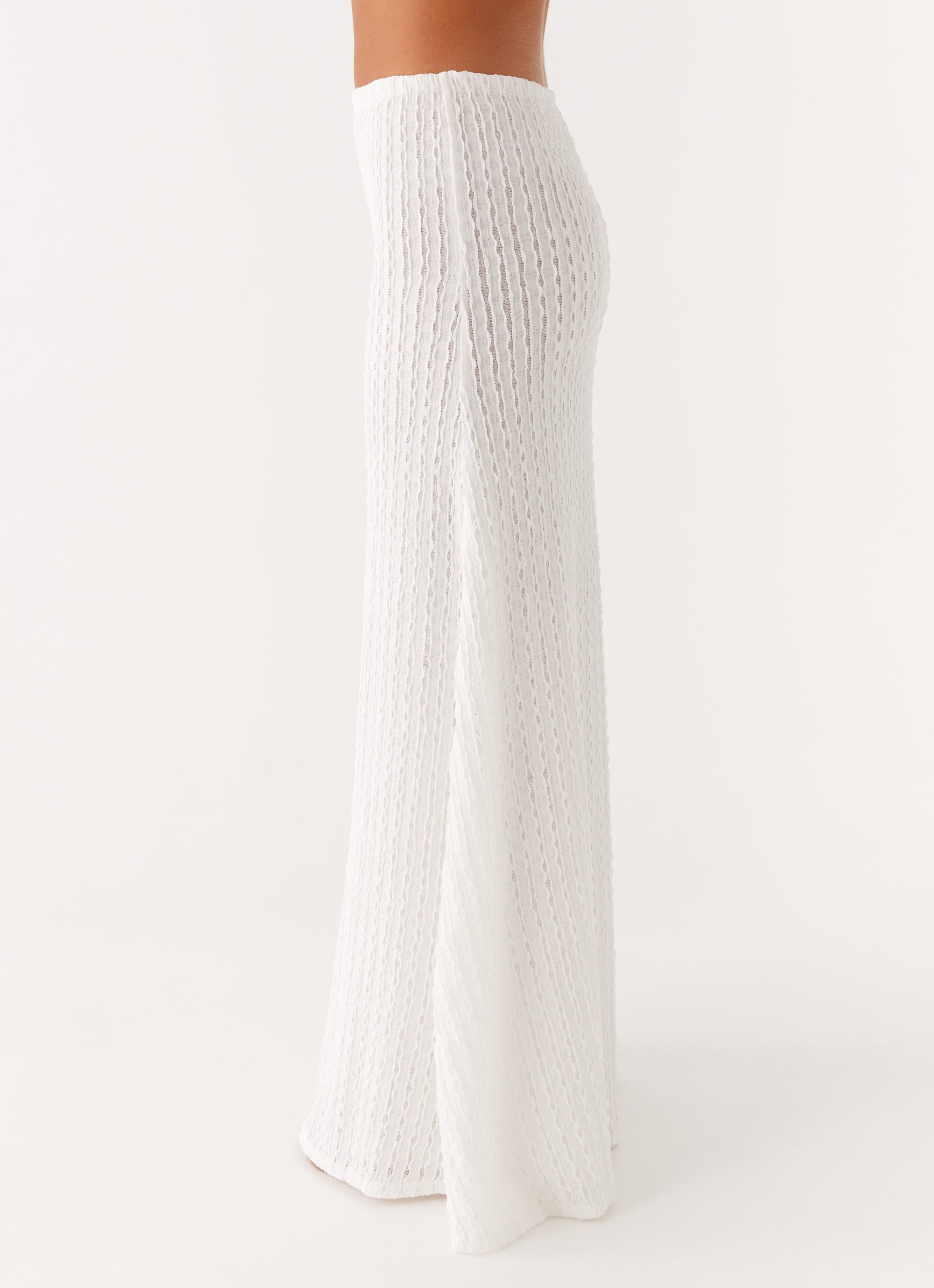 Clovelly Maxi Skirt for Women - Flowy White Long Skirt with Elastic Waist | Perfect for Beach, Vacation & Summer Outfits