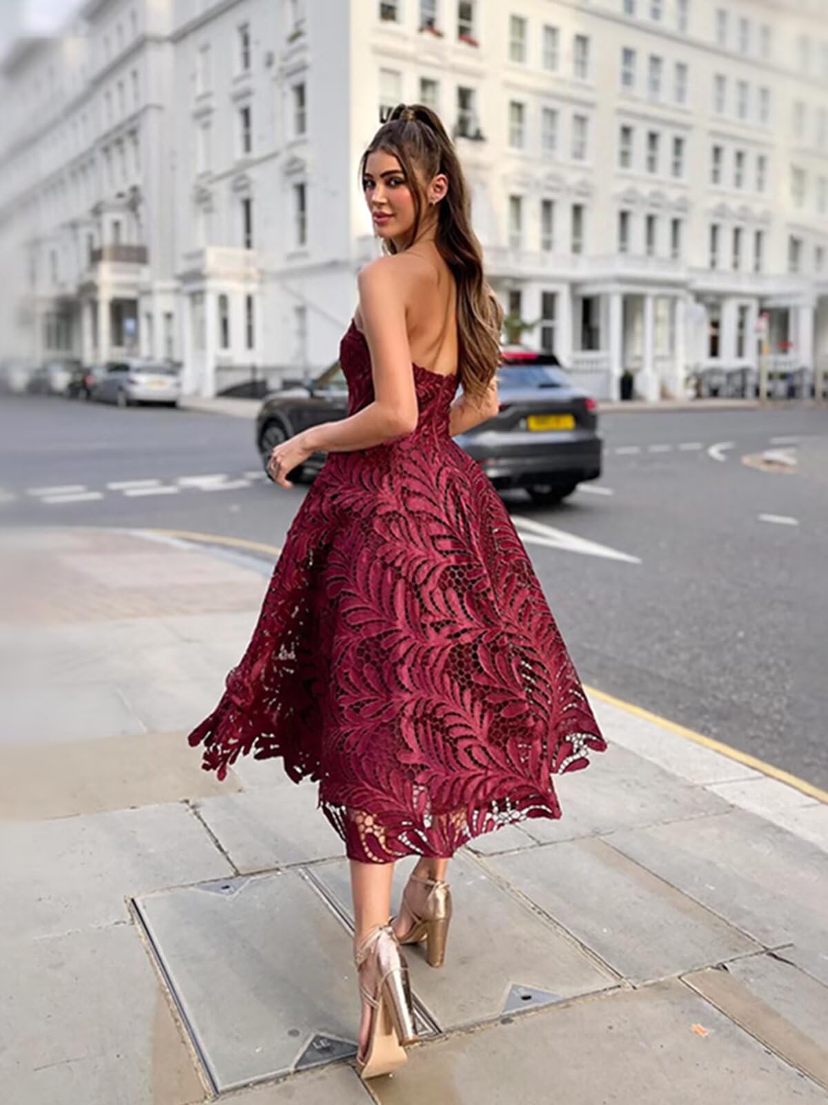 2024 Alikey Lace Prom Dresses | Short Sweetheart Neck Homecoming Dress | A-Line Formal Gown for Teen Girls | Perfect for Prom Night, Homecoming Dance & Special Occasions