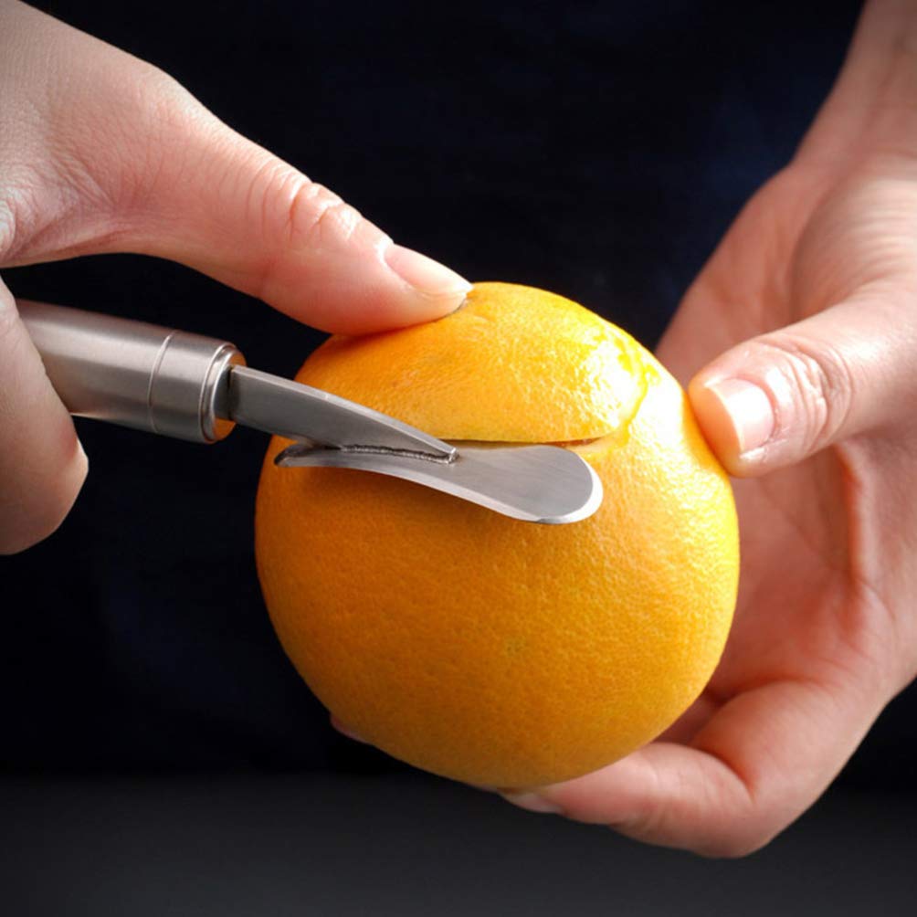 Stainless Steel Fruit Opener - Grapefruit Cutter, Lemon & Orange Peeler - Kitchen Gadget for Easy Citrus Peeling | Perfect for Juicing, Baking & Cocktail Making
