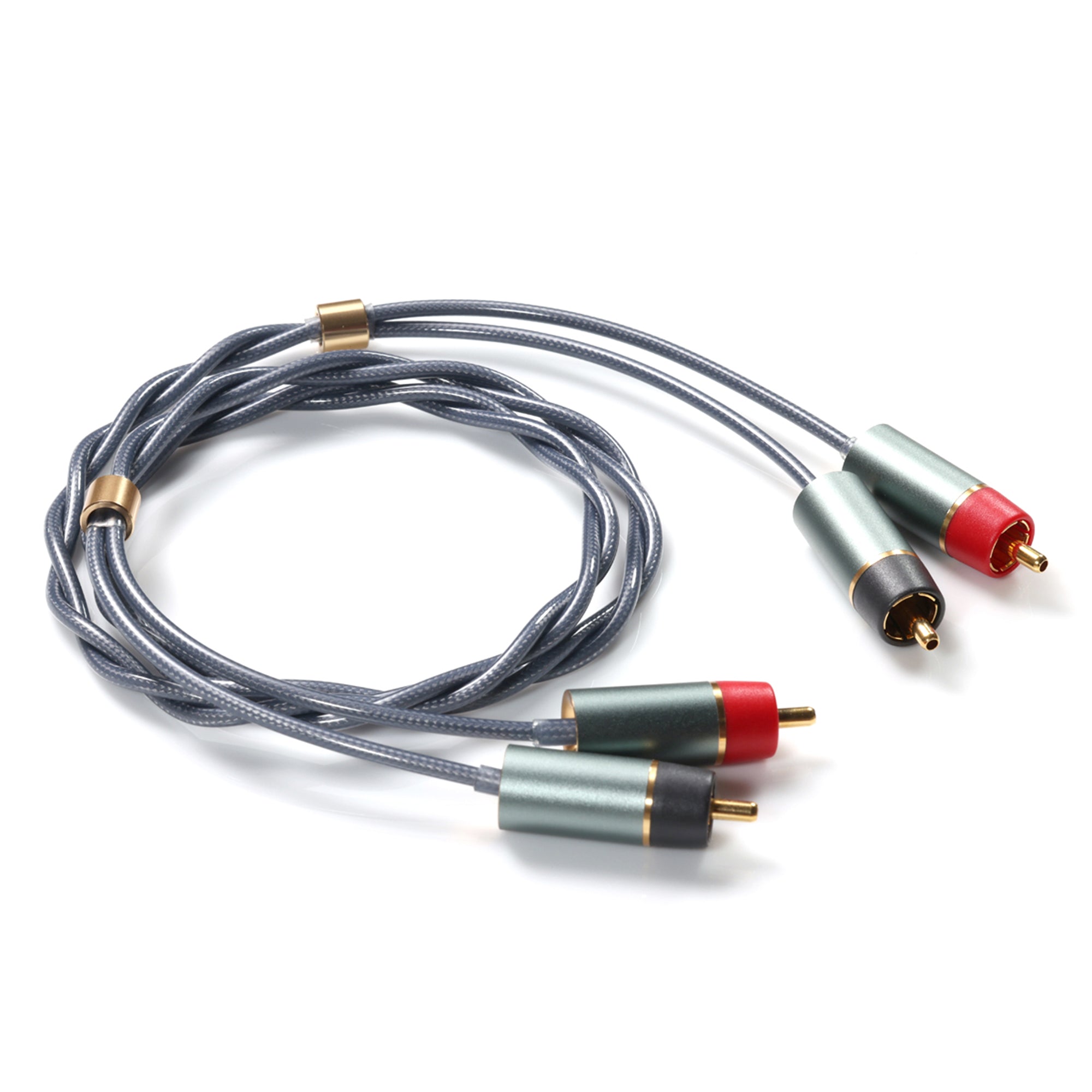 Premium ddHiFi RC Series Shielded Silver RCA Audio Cable - High-Quality Interconnect for Home Theater, Stereo Systems & Audiophile Setups