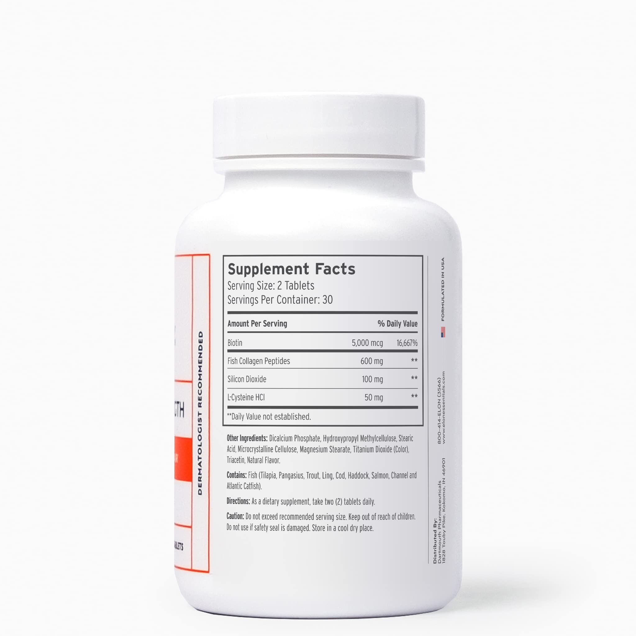 Elon R3 Extra Strength Hair Growth Supplement for Women - 5000mcg Biotin & Collagen Formula for Thicker, Fuller Hair - 60 Capsules (Pack of 3) - Promotes Healthy Hair Growth for Daily Hair Care & Styling Support