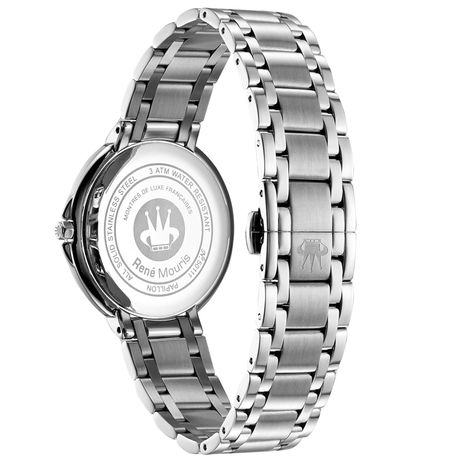 René Mouris Papillon Women's Luxury Watch - 36mm 316L Stainless Steel Case, Sapphire Coated Mineral Crystal, 50M Water Resistant with Stainless Steel Band | Elegant Dress Watch for Business, Party & Everyday Wear