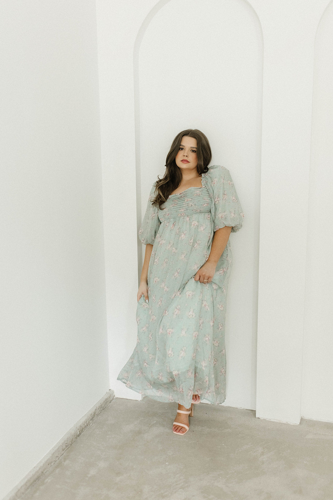 Melody Maxi Dress - Turquoise Floral Print, Bump Friendly & Inclusive Sizing (S-3XL) | Perfect for Maternity, Beach Vacations & Summer Weddings