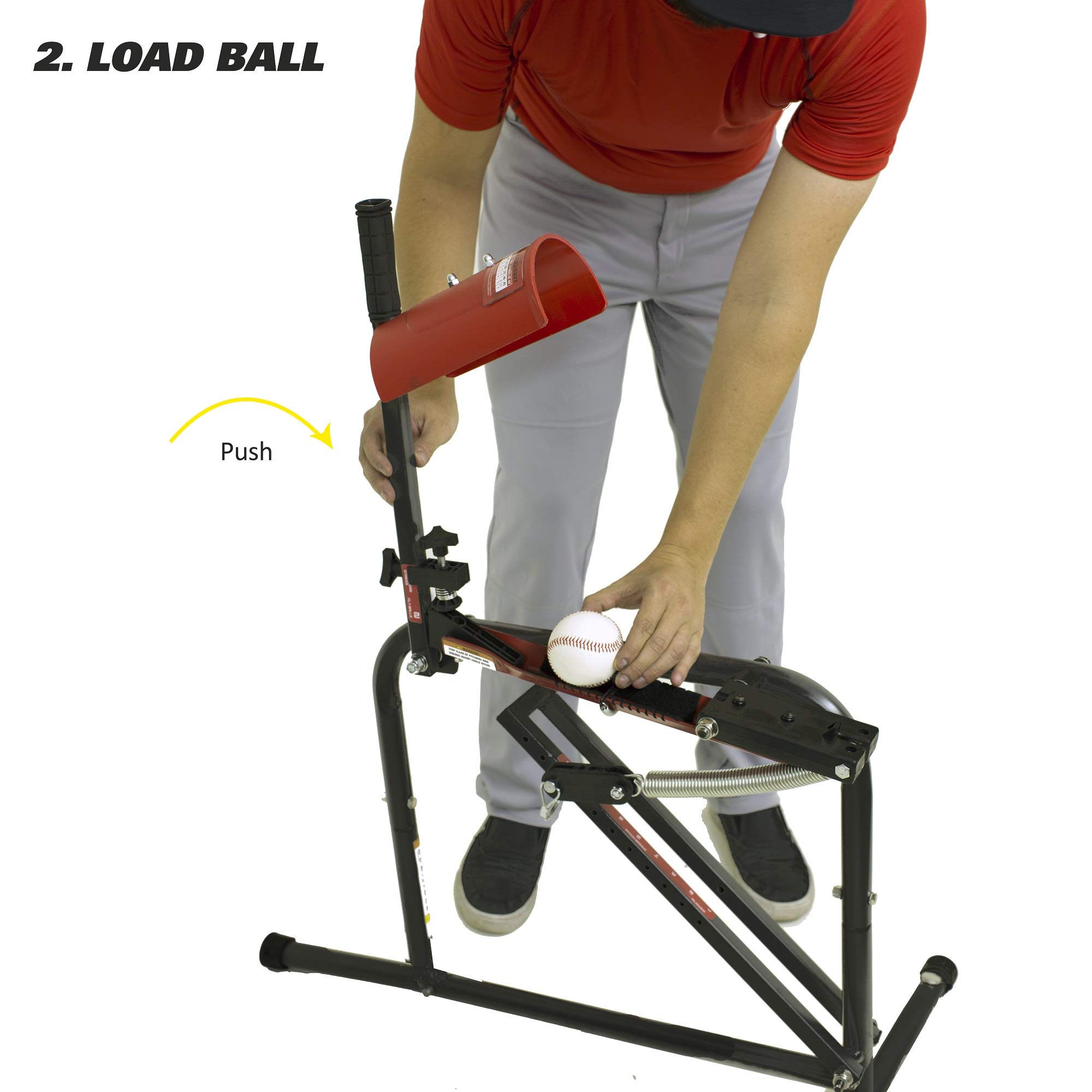 Heater Sports Perfect Pitch 50 MPH Portable Baseball & Softball Pitching Machine (#PP149) - Durable Lightweight Pitching Trainer for Kids, Teens & Adults | Baseball Batting Practice & Fielding Drills | Perfect for Backyard Training & Team Practice Sessions