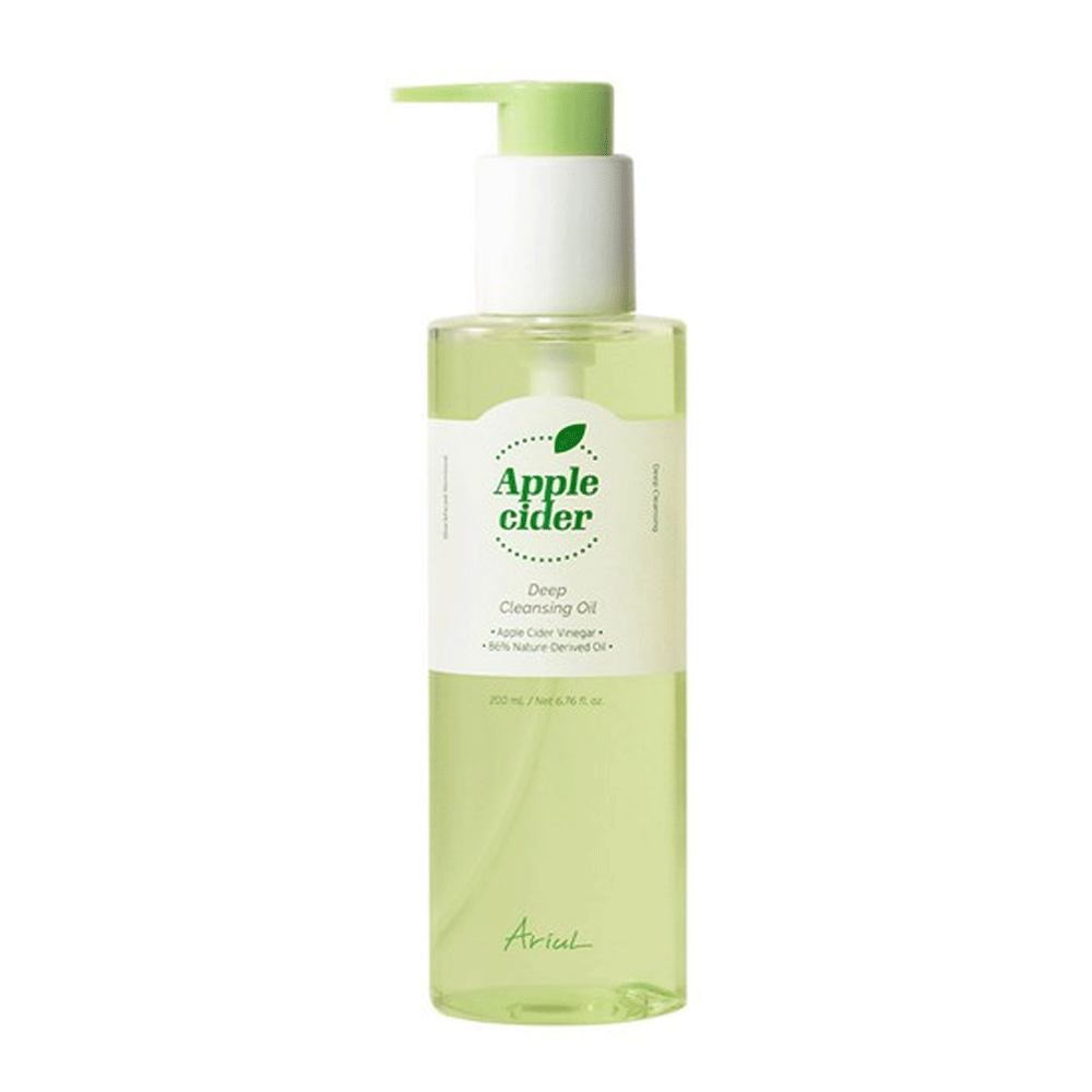 Ariul Apple Cider Deep Cleansing Oil 200ml - Gentle Makeup Remover & Pore Cleanser for Glowing Skin | Perfect for Daily Skincare Routine & Travel