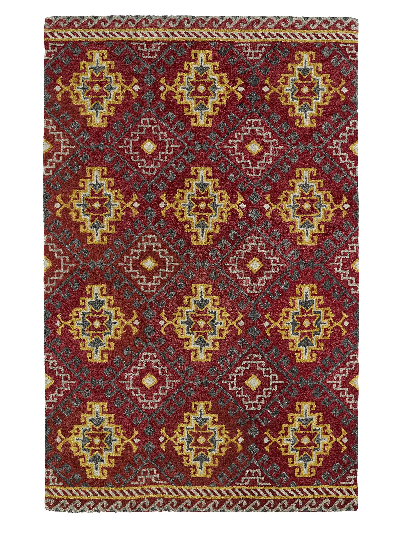Kaleen Rugs Global Inspirations Handmade Red Area Rug 2'6