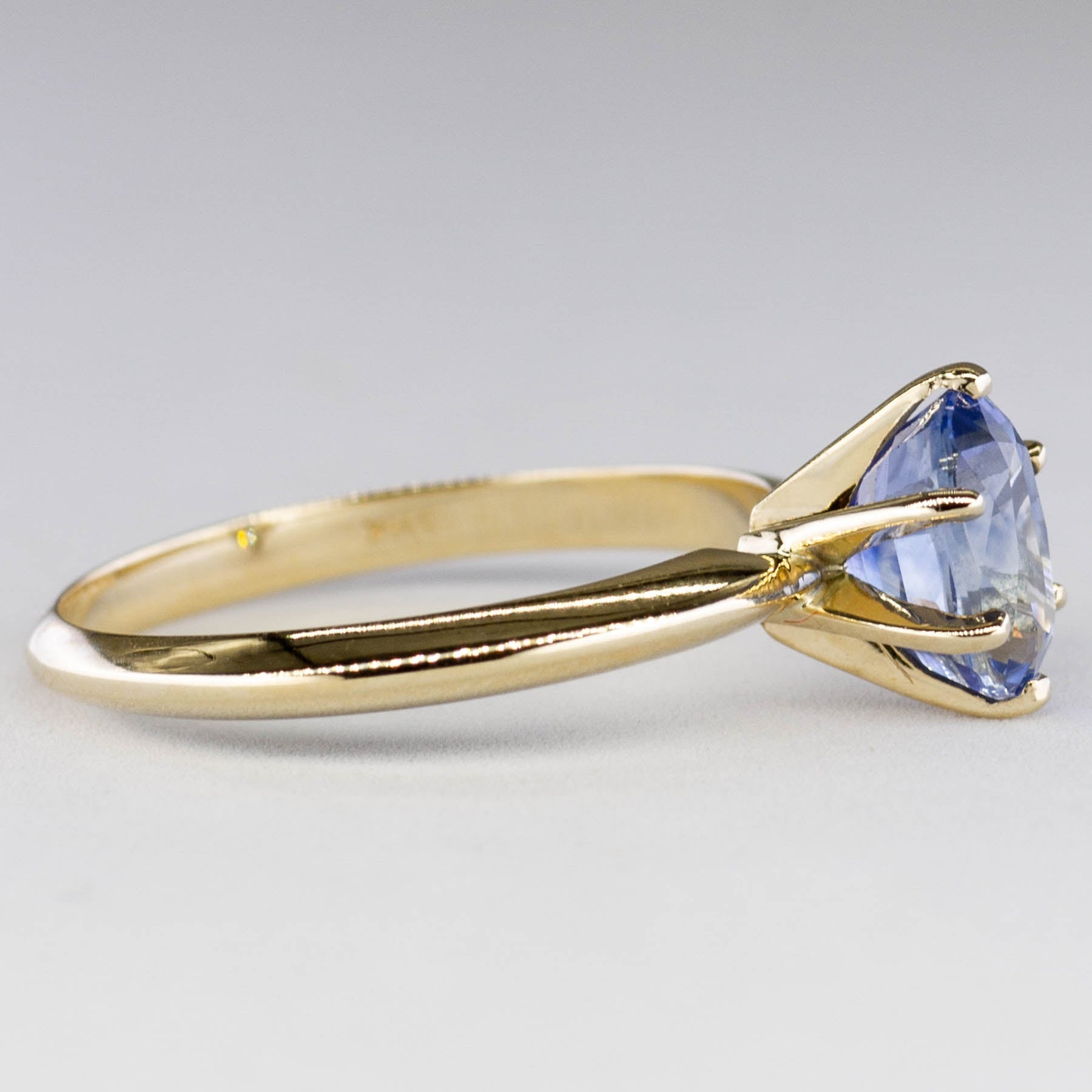 1.53ct Oval Sapphire Solitaire Engagement Ring in 14K Gold - Size 6.5 | Perfect for Wedding, Proposal & Anniversary Gifts | Elegant Jewelry for Women