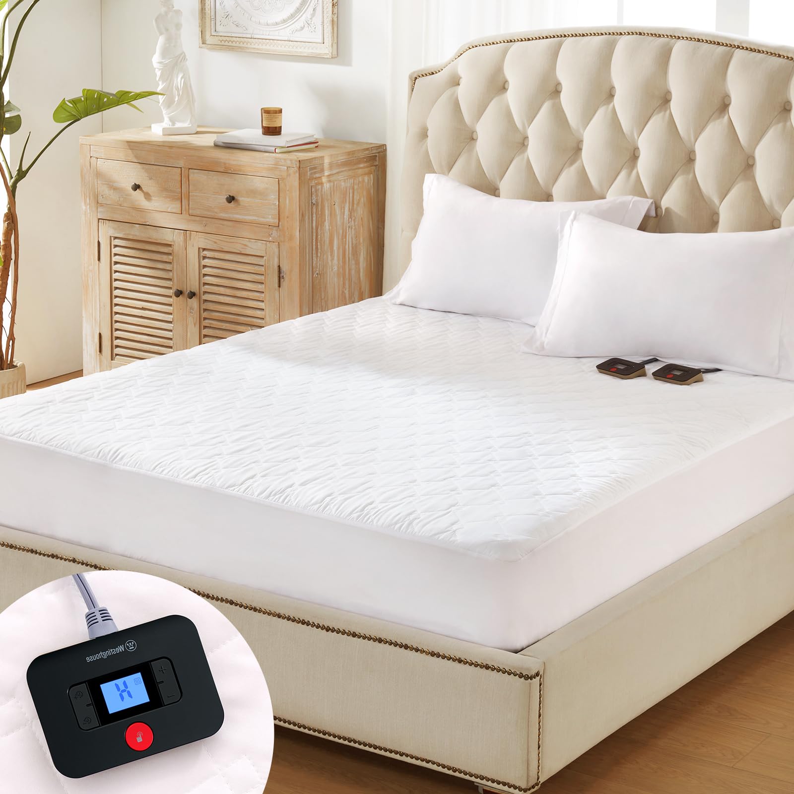Westinghouse Electric Heated Mattress Pad Queen Size 60