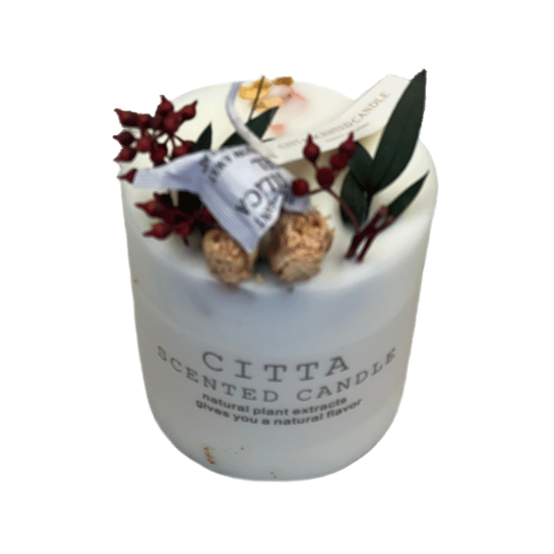 Lavender Scented Soy Candle with Dried Flowers - Aromatherapy Relaxation for Home, Spa & Yoga | Natural Soy Wax, Long-Lasting Fragrance, Perfect Gift for Women