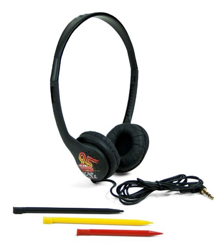Disney Pixar Cars 2 Headset with Stylus Pen for Kids - Wireless Bluetooth Headphones with Microphone for Gaming, Online Classes & Movie Watching