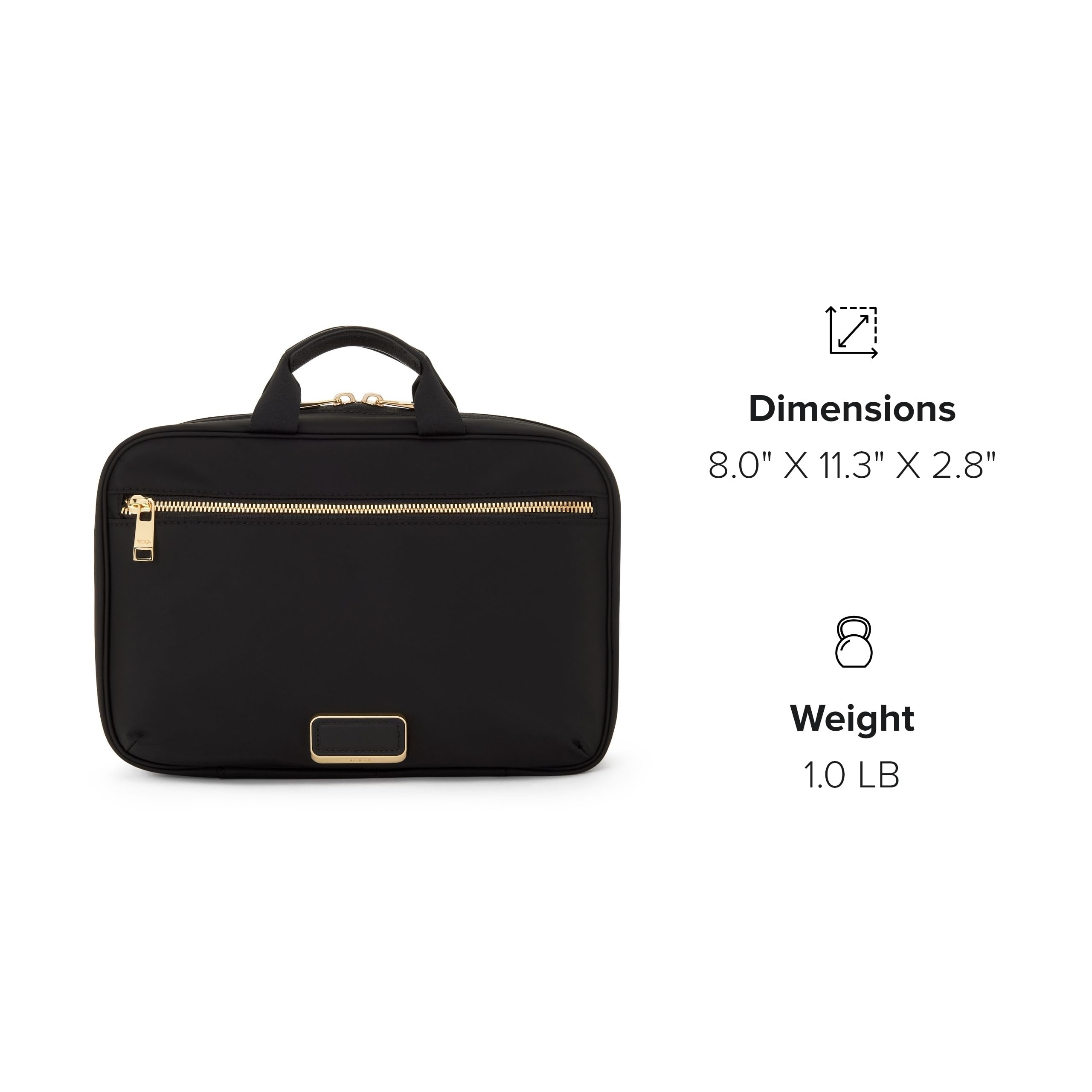 TUMI Voyageur Madeline Cosmetic Bag for Women - Lightweight Travel Makeup Organizer with Zip Pockets & Metal Hanger - Perfect for Airplane Carry-on, Gym Essentials, and Daily Beauty Storage