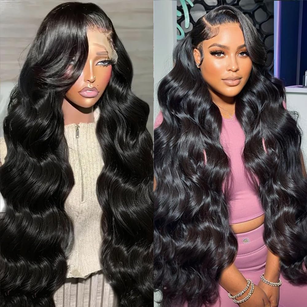 32 Inch 13x4 HD Lace Front Wigs Human Hair - Pre Plucked with Baby Hair, 12A Glueless 180% Density Brazilian Body Wave Virgin Hair Wigs for Black Women | Perfect for Daily Wear, Cosplay, Weddings & Special Occasions