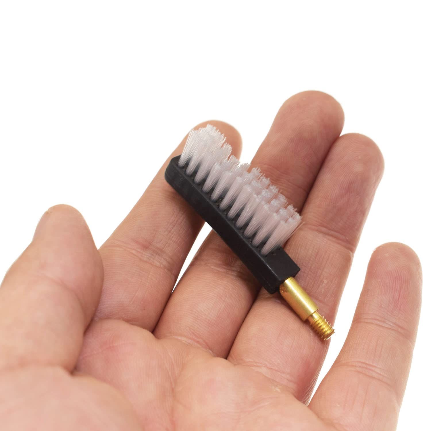 3 Pack Gun Cleaning Brush Set - Nylon, Steel & Brass Bristle Heads with 8-32 Threads for Handguns, Shotguns & Rifles | Perfect for Firearm Maintenance, Bore Cleaning & Range Day Prep