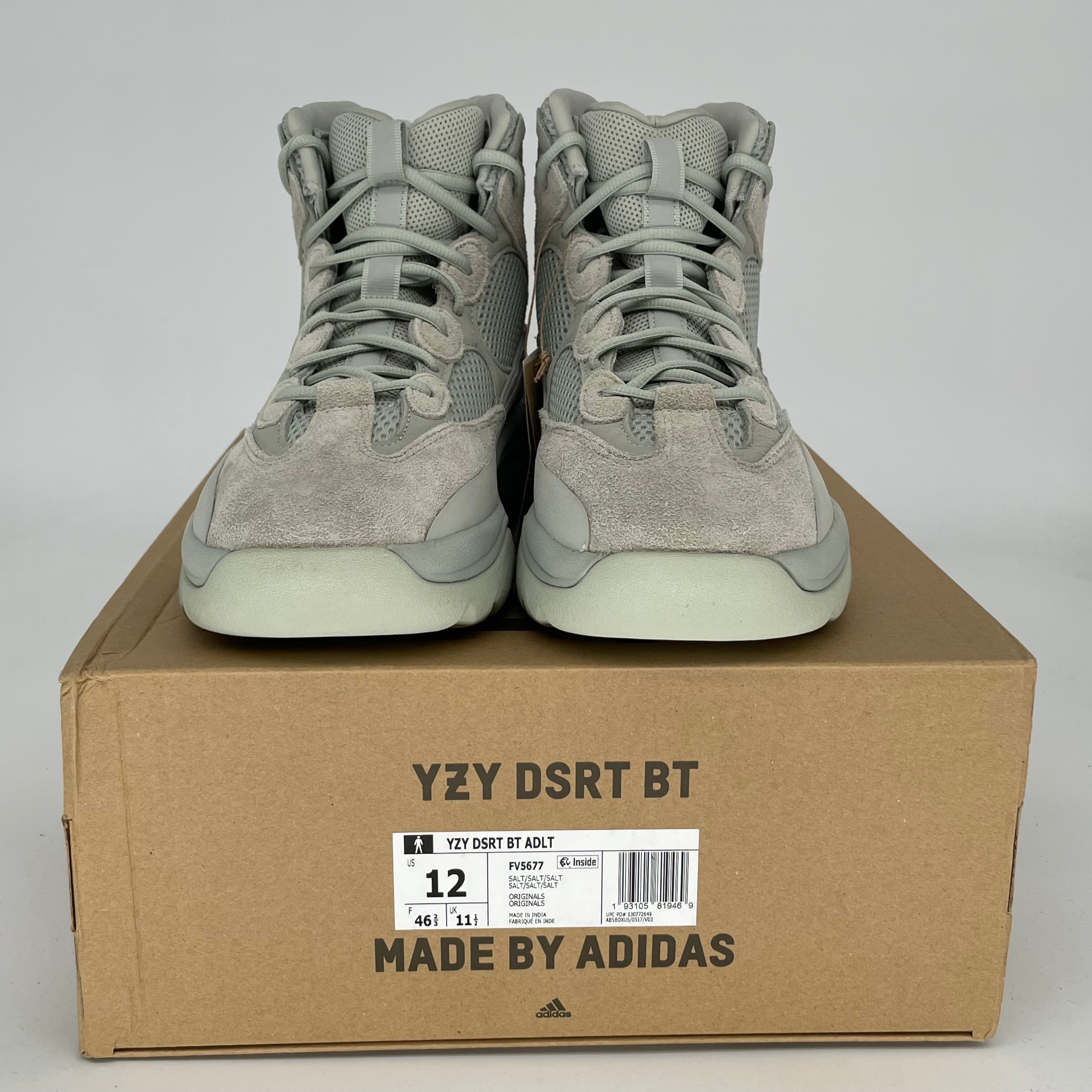 Adidas Yeezy Desert Boot Salt Men's Size 12 FV5677 - Stylish & Comfortable Hiking & Outdoor Adventure Footwear