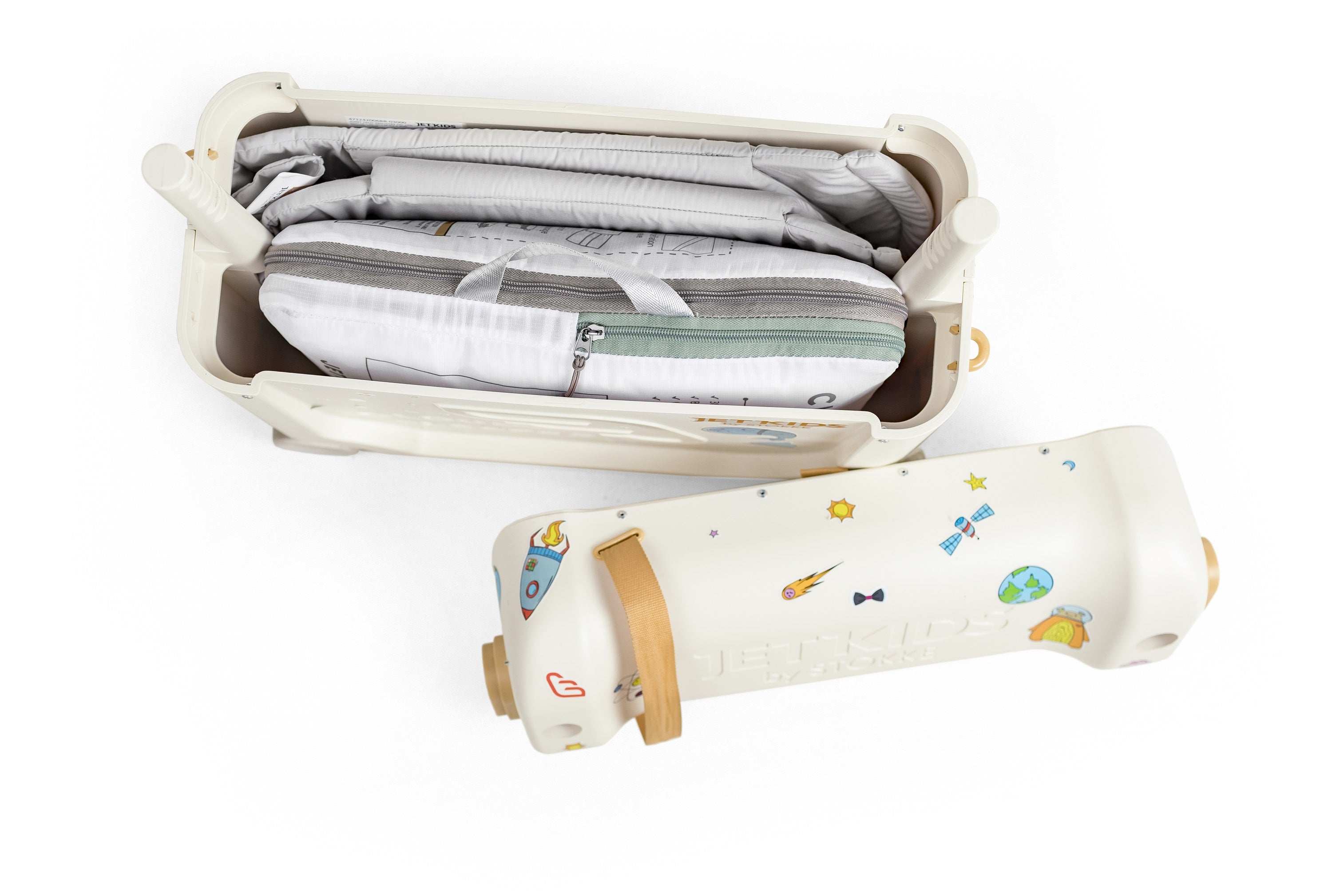 Stokke Jetkids CloudSleeper - Premium Travel Bed for Kids, Lightweight & Portable Toddler Sleeper for Airplanes, Cars & Sleepovers - Perfect for Traveling Families
