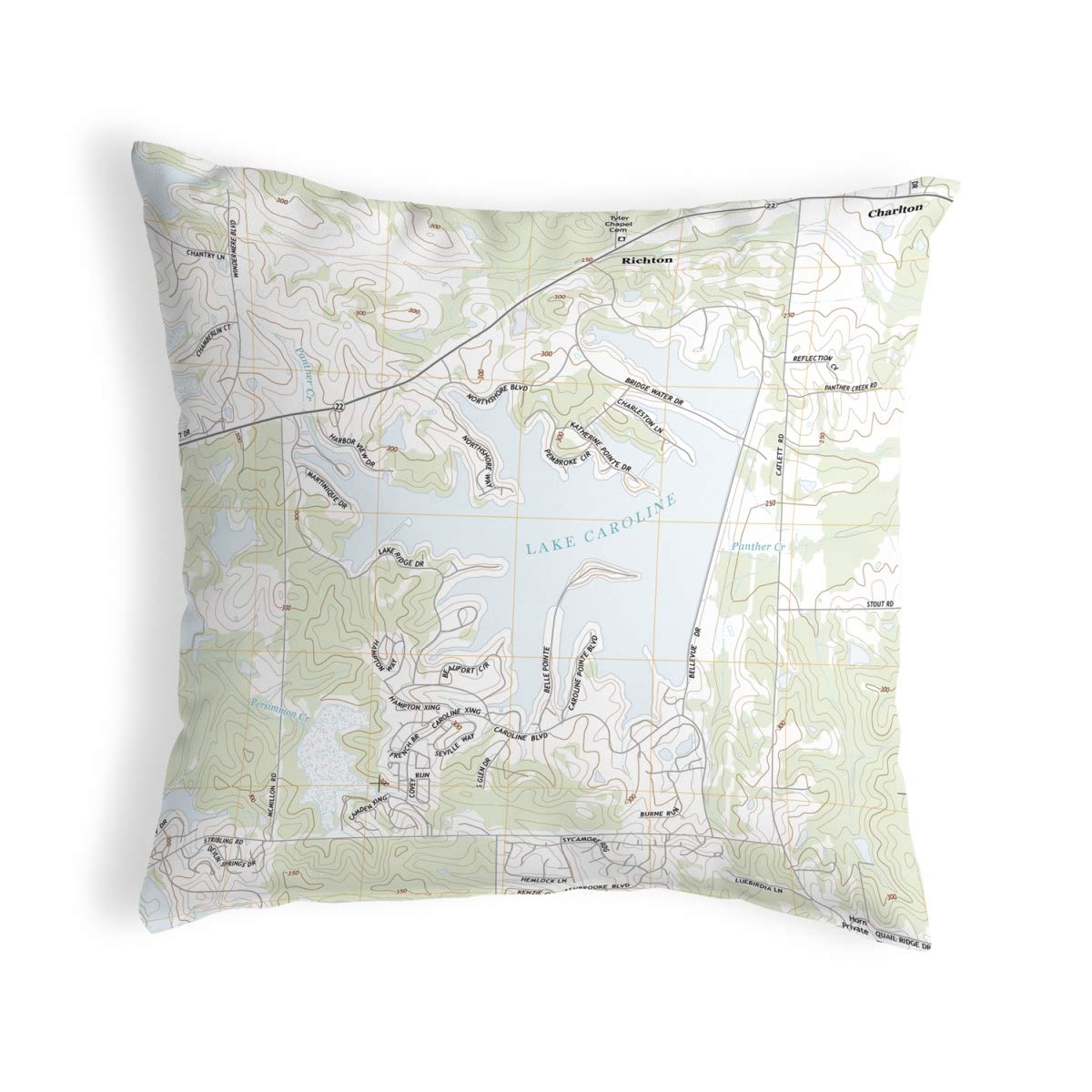 Betsy Drake KS856 Decorative Throw Pillow 12x12 Inches - Soft Multi-Color Cushion for Sofa, Bed, Living Room & Home Decor