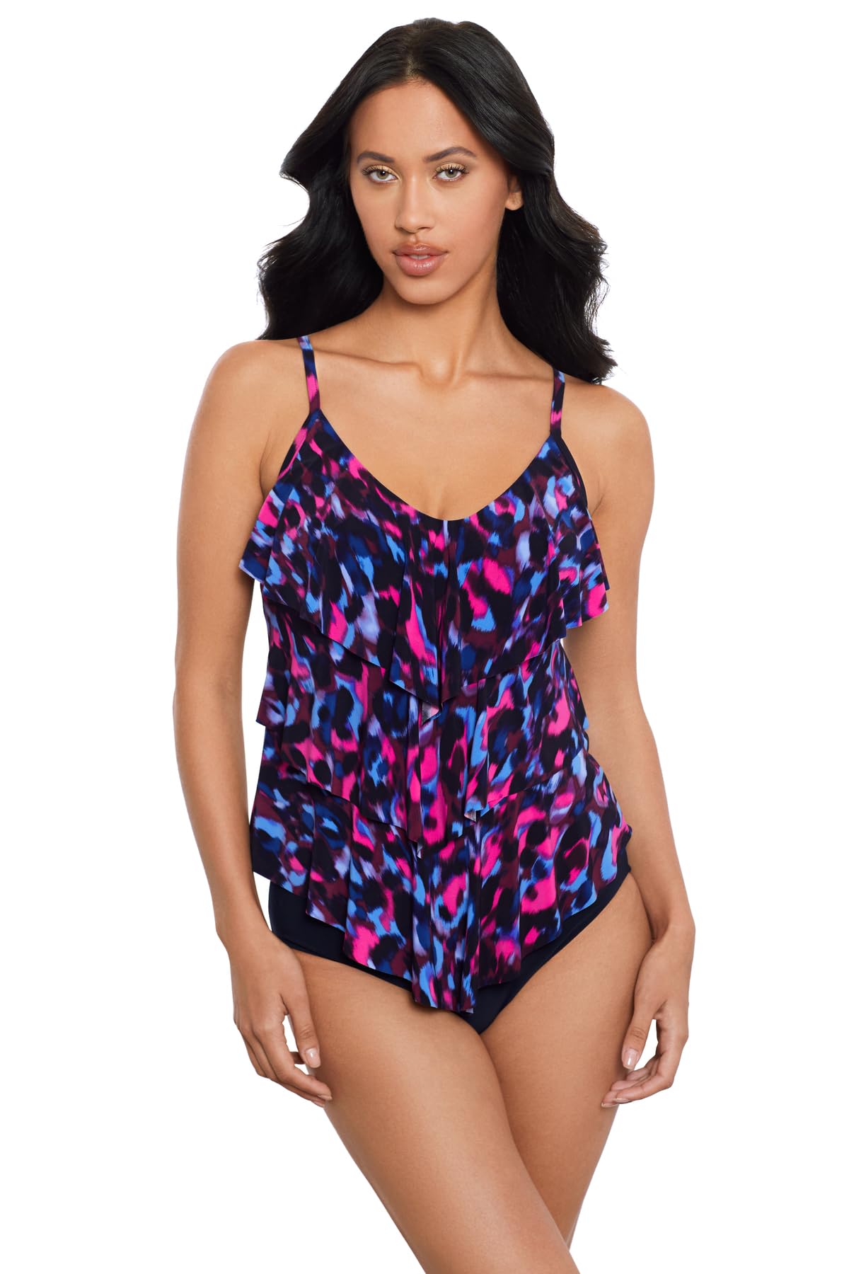 MagicSuit Women's Adjustable Strap Tankini Swimwear Top with Soft Cup - Perfect for Beach, Pool, and Vacation Wear