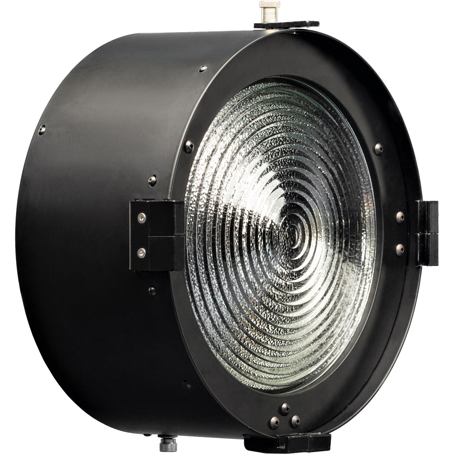 8'' Large Adjustable Fresnel Light Attachment with Barndoors - Professional Studio & Photography Lighting Equipment for Film, Video, and Stage Productions