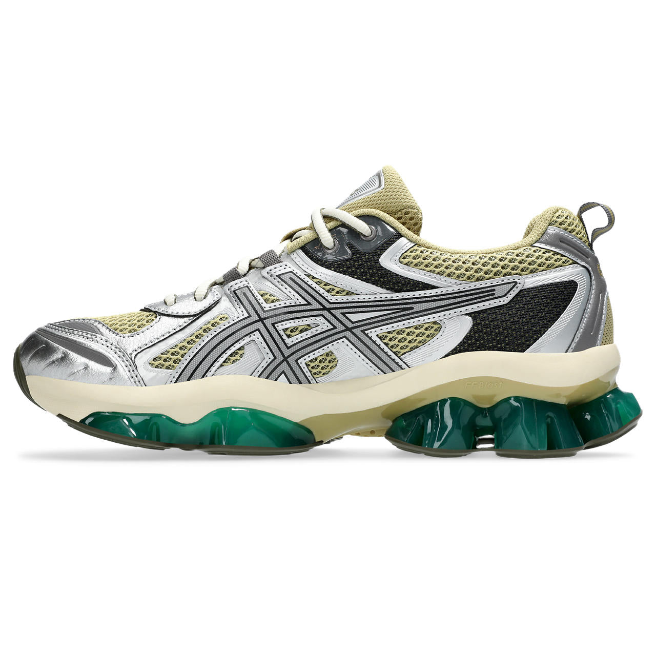 ASICS GEL-QUANTUM KINETIC Running Shoes for Men - Silver Khaki Beige Sportstyle Sneakers | Lightweight Cushioned Athletic Shoes for Jogging, Gym Workouts & Casual Wear