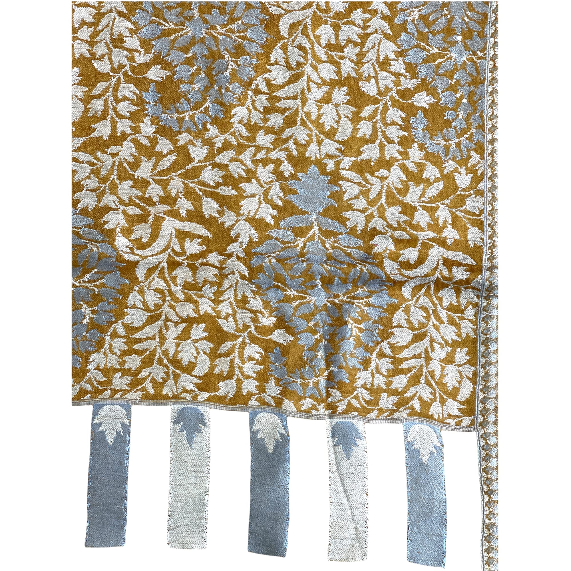 Pure Wool Scarves with Mankolam Prints & Striped Borders - Warm Long Winter Wraps for Women & Men - Soft & Cozy Fashion Accessory for Fall, Winter & Holiday Season - Perfect for Outdoor Activities, Travel & Gifts