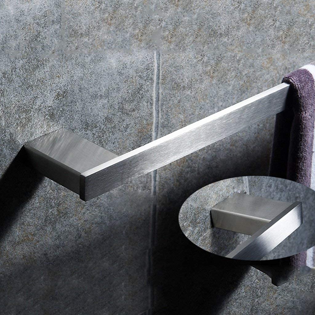 Stainless Steel Single Rod Towel Bar - 80Cm Wall Mounted Towel Rack for Bathroom, Kitchen & Balcony - Space Saving Towel Holder with Easy Installation - Perfect for Hanging Hand Towels, Bath Towels & Washcloths
