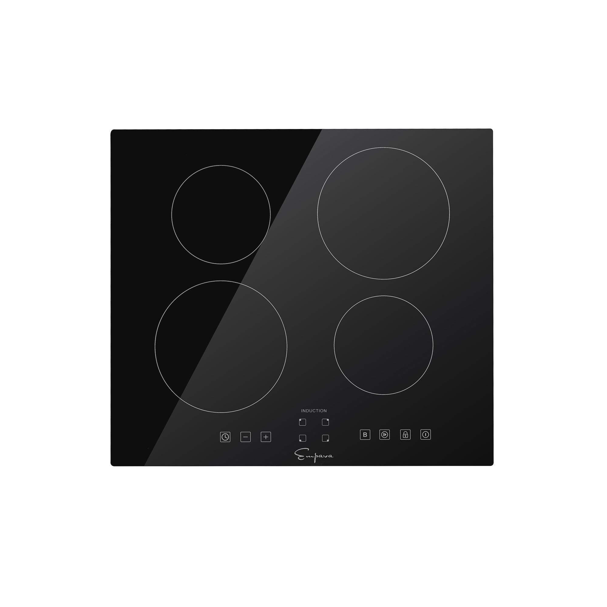 Empava 24-Inch 4-Burner Induction Cooktop (IDC24) - Fast Heating, Energy Efficient Electric Stove for Home Kitchen, Restaurant & RV Cooking