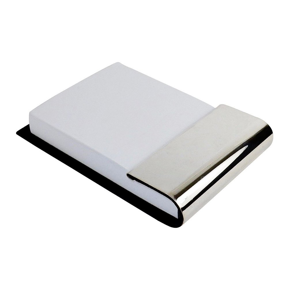Silver Plated Memo Holder with Notepad - Elegant Office Desk Organizer for Notes, Reminders & To-Do Lists - Perfect for Home, Office & Workspace Organization
