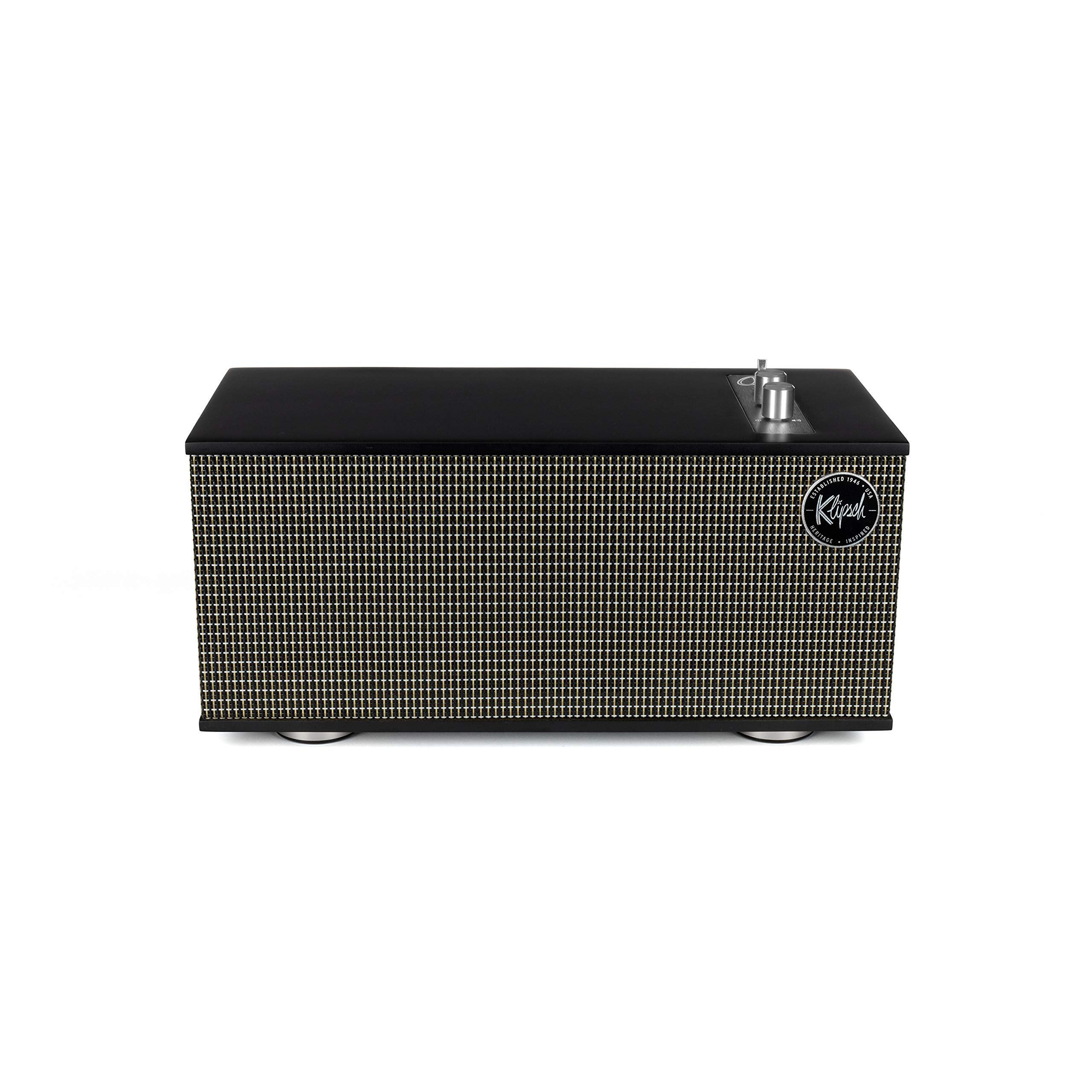 Klipsch Heritage Wireless The One II Bluetooth Speaker - Premium Tabletop Stereo System with Rich Sound, Matte Black Finish | Perfect for Home, Office & Outdoor Entertainment