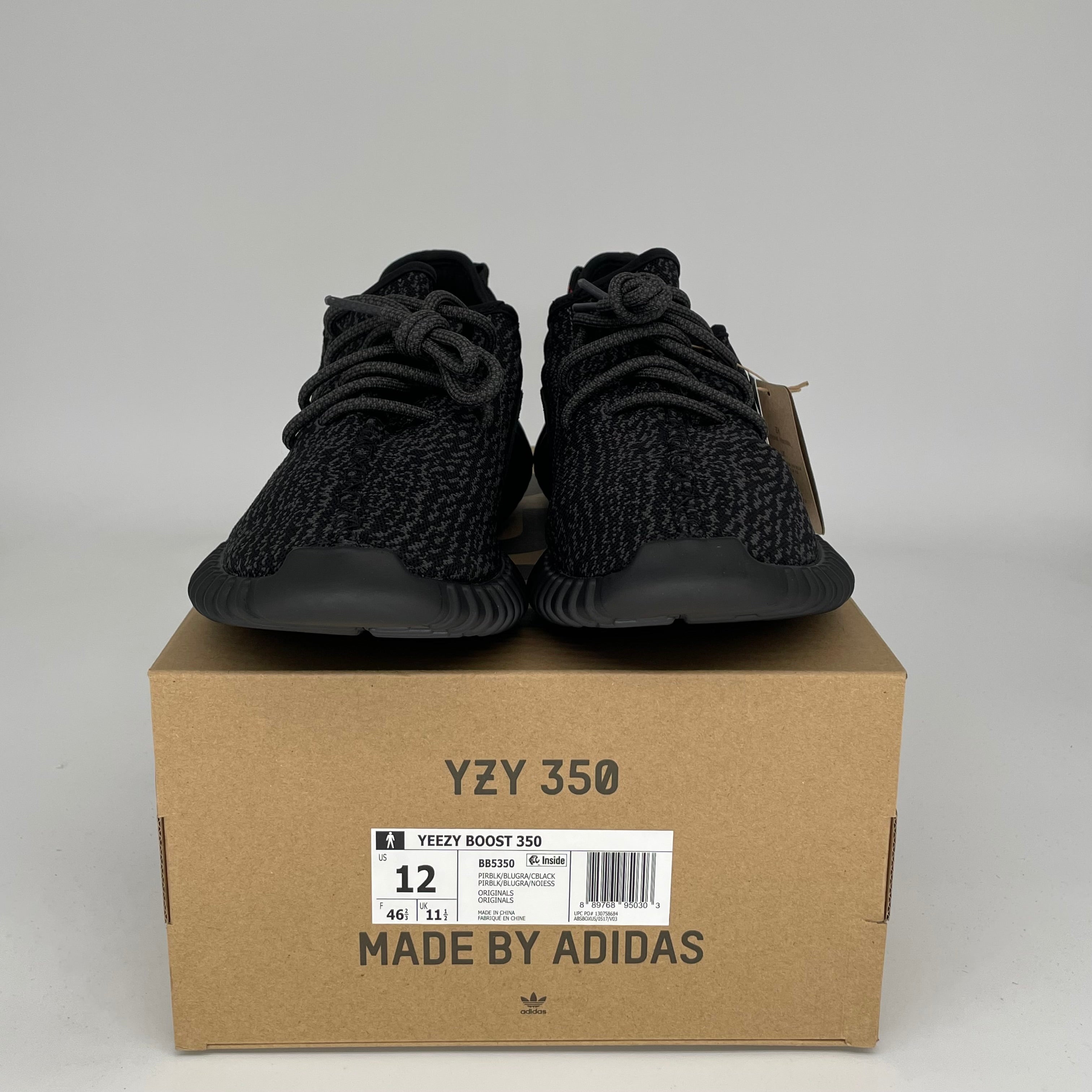 Adidas Yeezy Boost 350 V2 Pirate Black Men's Sneakers - Size 12 BB5350 | Comfortable Running Shoes for Men, Casual Streetwear & Gym Workout Shoes
