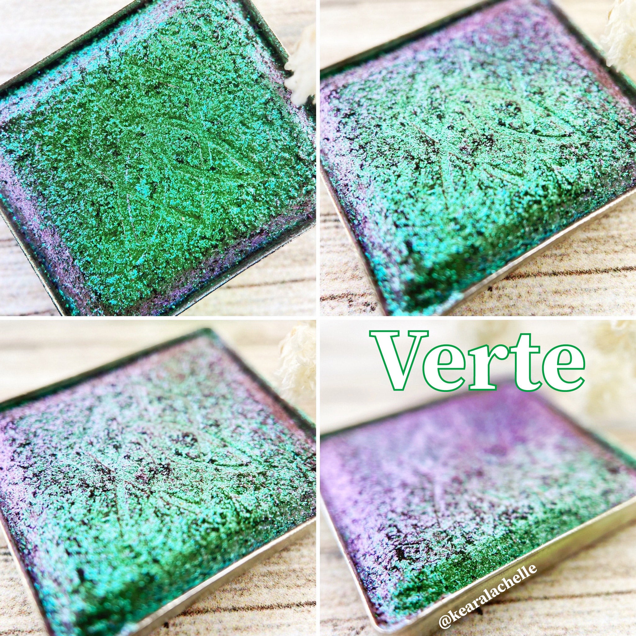 Verte | Deep Iridescent Multichrome Eyeshadow - Long Lasting Highly Pigmented Makeup for Party, Night Out & Special Occasions