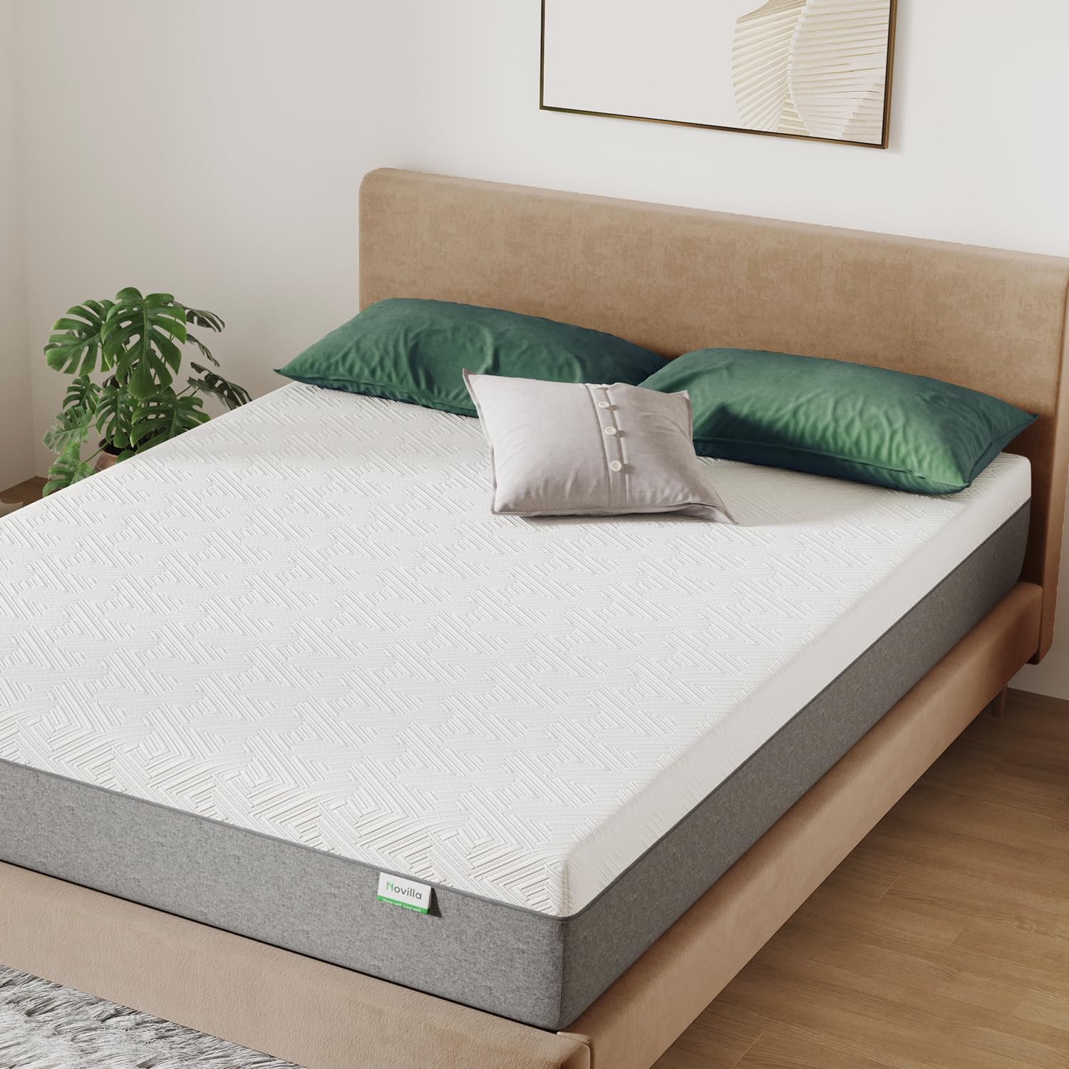 Novilla 12 Inch California King Gel Memory Foam Mattress - Medium Plush Feel for Cool Sleep & Pressure Relief, Motion Isolation Technology | Perfect for Master Bedrooms, Guest Rooms & Hot Sleepers