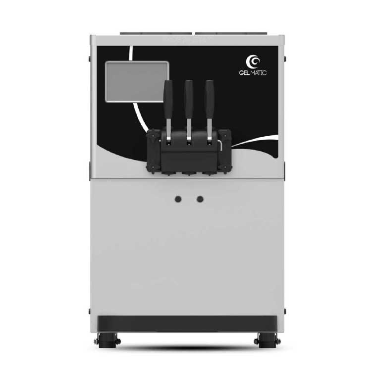 GEL MATIC Soft Serve Ice Cream Machine - Double Flavor Commercial Countertop Freezer (57.3 lb/Hour) for Restaurants, Cafes & Ice Cream Shops