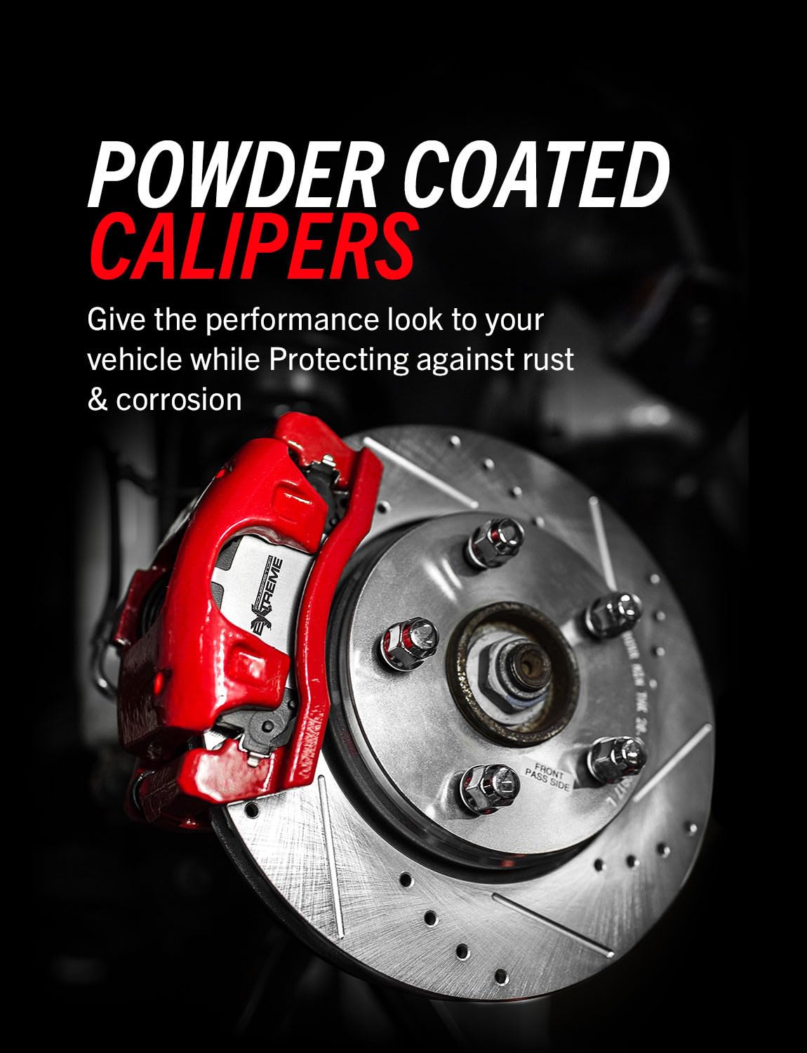 Power Stop KC2154-36 Caliper Kit for 2003-2006 Jeep Wrangler with Rear Disc - Front & Rear Truck Brake Calipers, Drilled & Slotted Rotors, Carbon-Fiber Ceramic Pads - Perfect for Off-Roading, Towing & Heavy-Duty Use