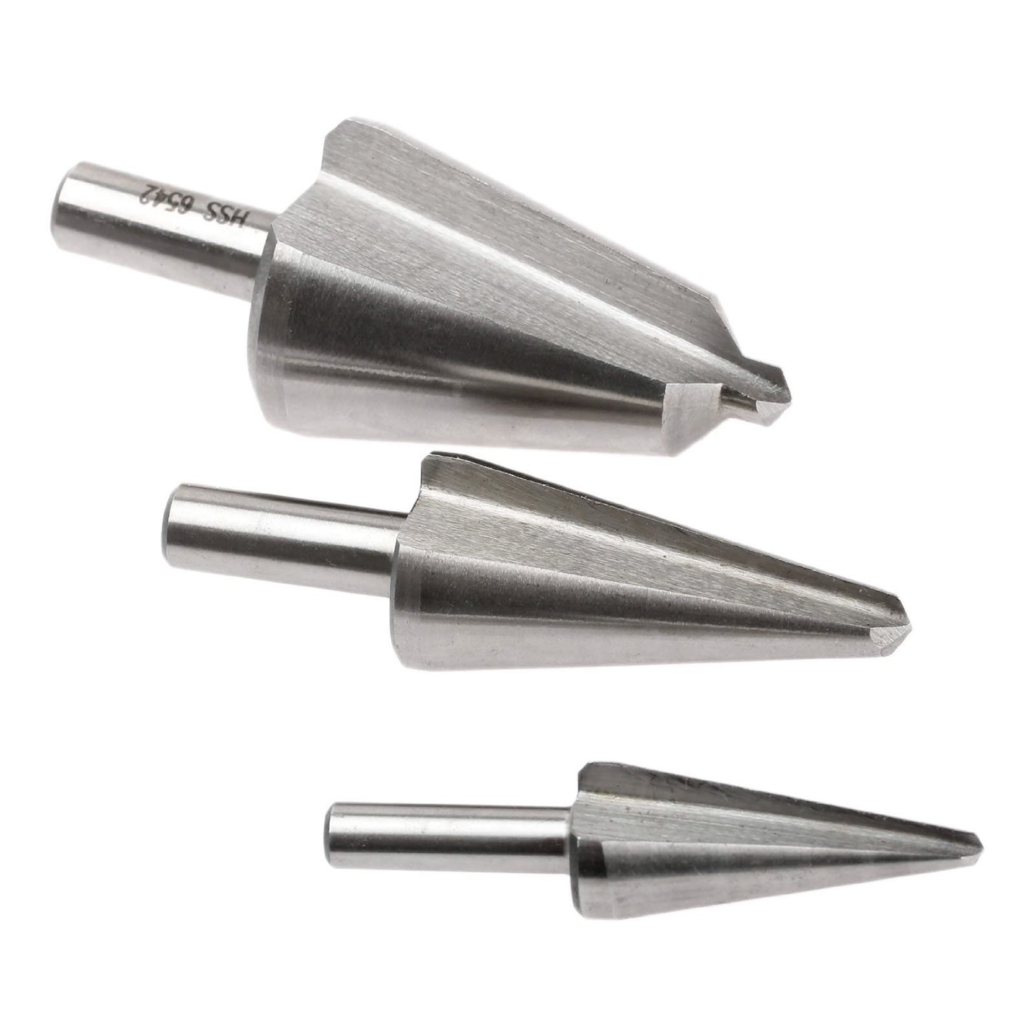 3pcs HSS Taper Step Drill Bit Set (16-30.5mm, 5-20mm, 3-14mm) - High Speed Steel Cone Chamfer Cutter for Metal, Wood, Plastic - Perfect for DIY Projects, Home Repairs & Professional Use